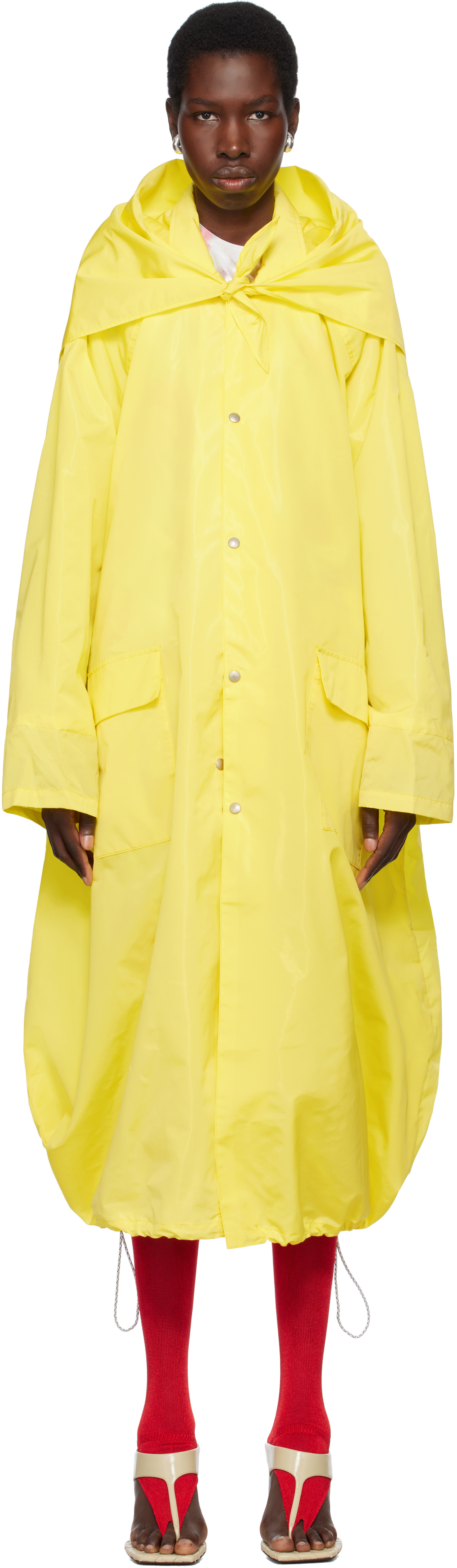 JULIE KEGELS YELLOW XL RAIN COAT