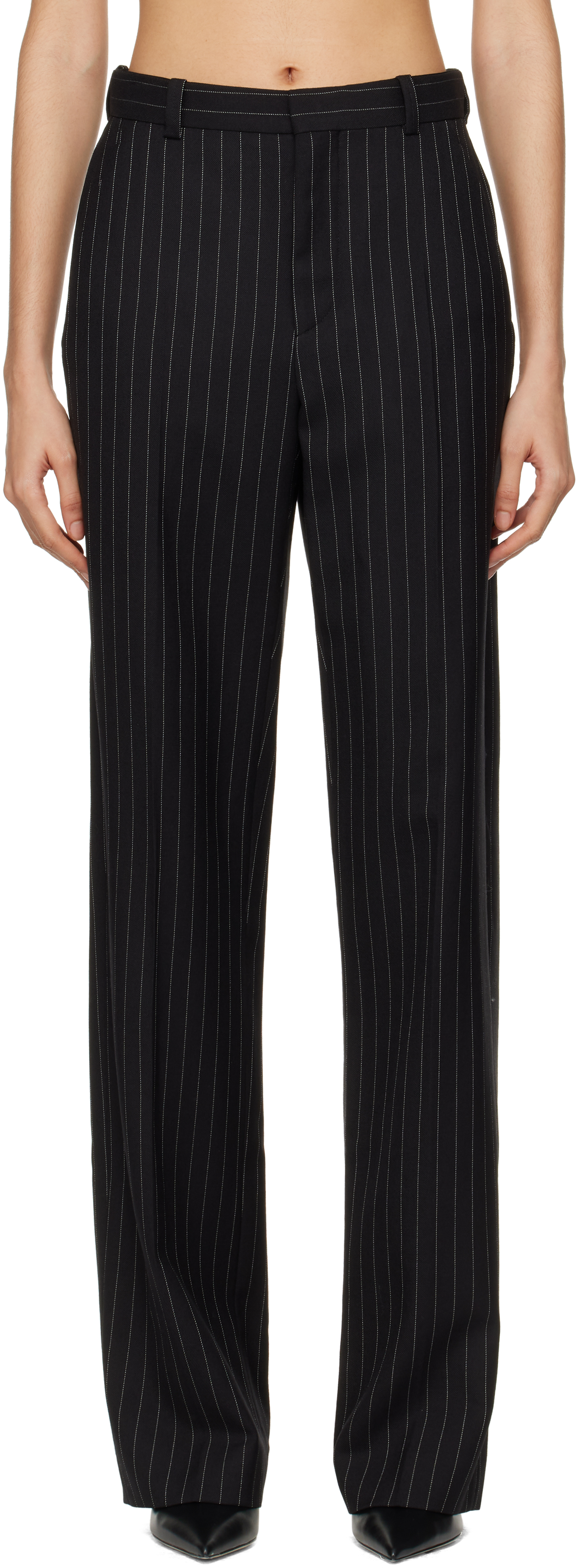 WARDROBE. NYC Black Straight Leg Trousers