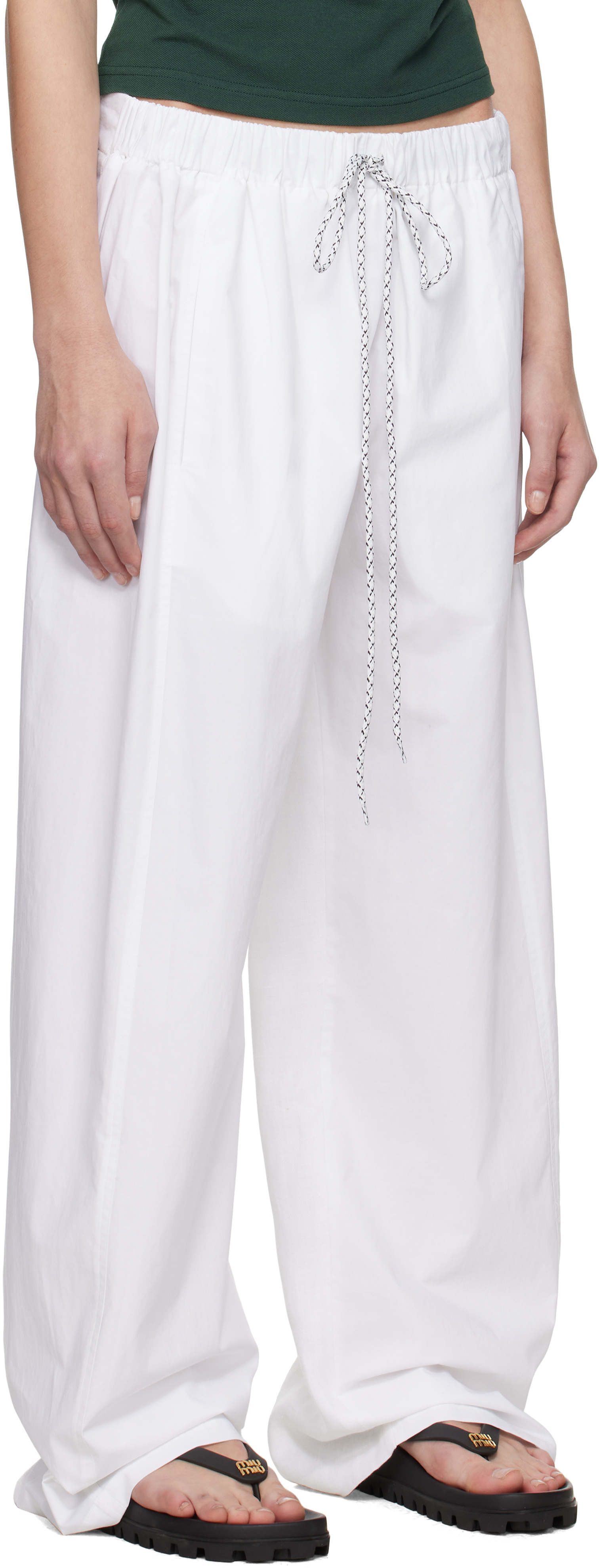 JULIE KEGELS WHITE 50-50 TROUSERS 