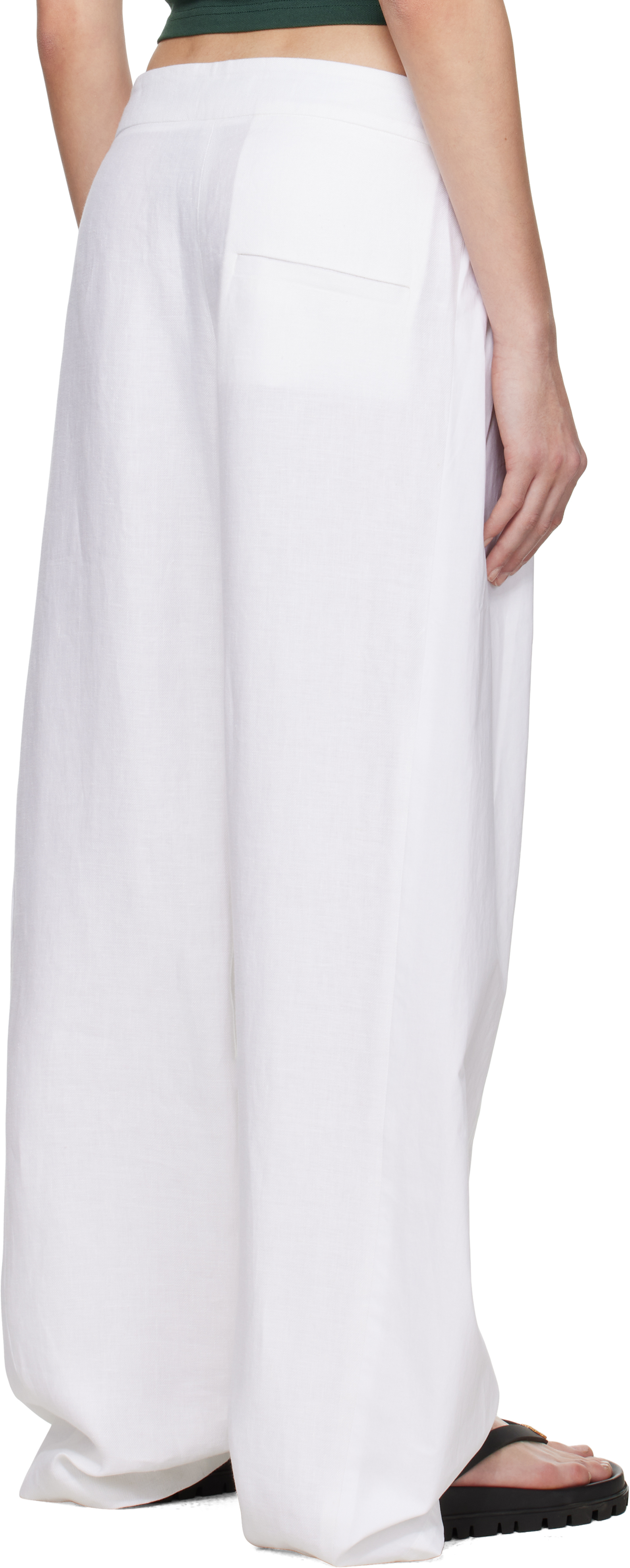 JULIE KEGELS WHITE 50-50 TROUSERS 