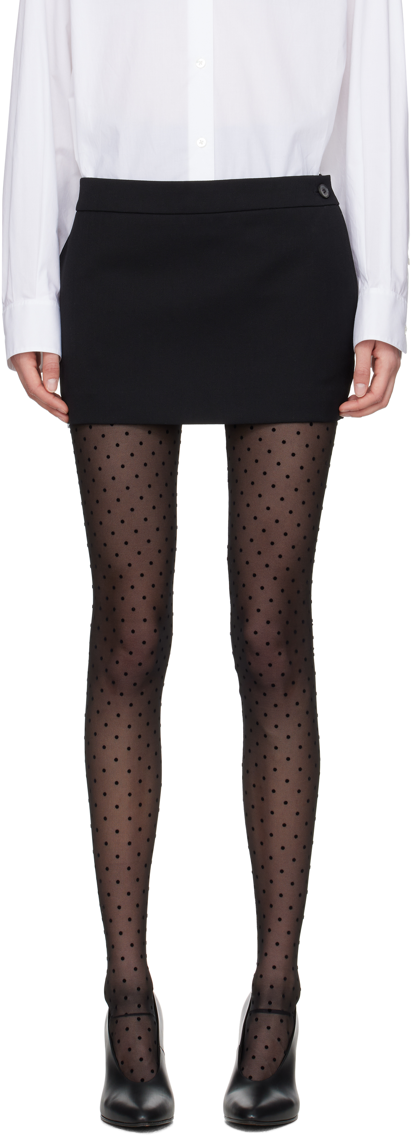 Wardrobe.nyc Low-rise Wool Miniskirt In Black
