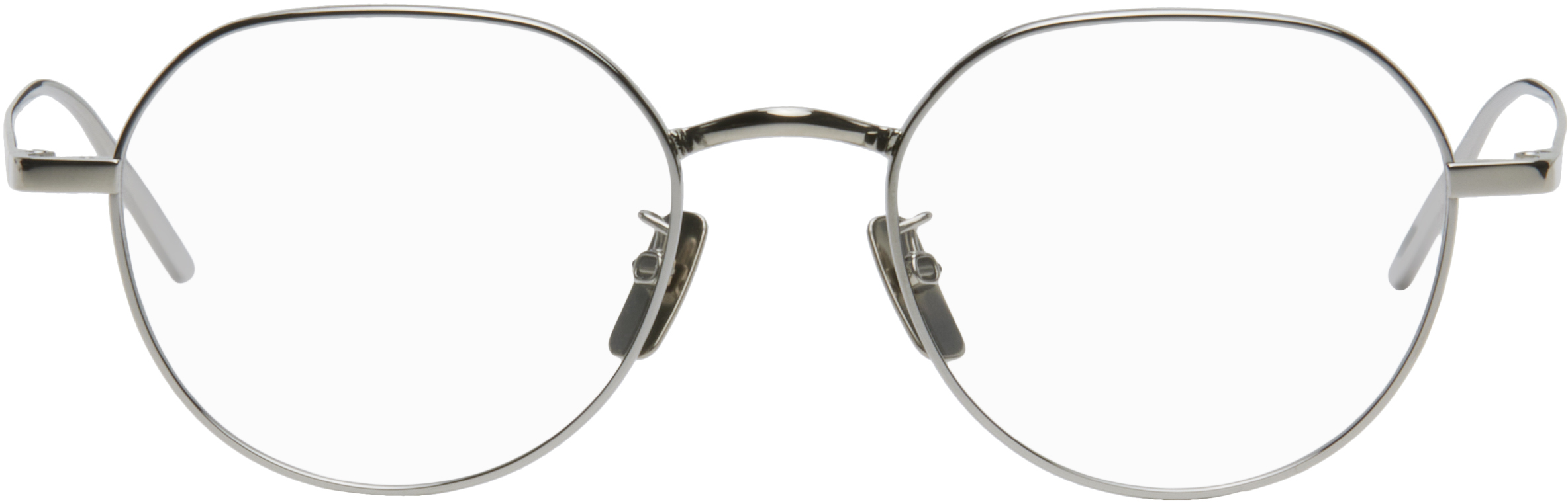 Givenchy Silver Titanium Glasses In Metallic