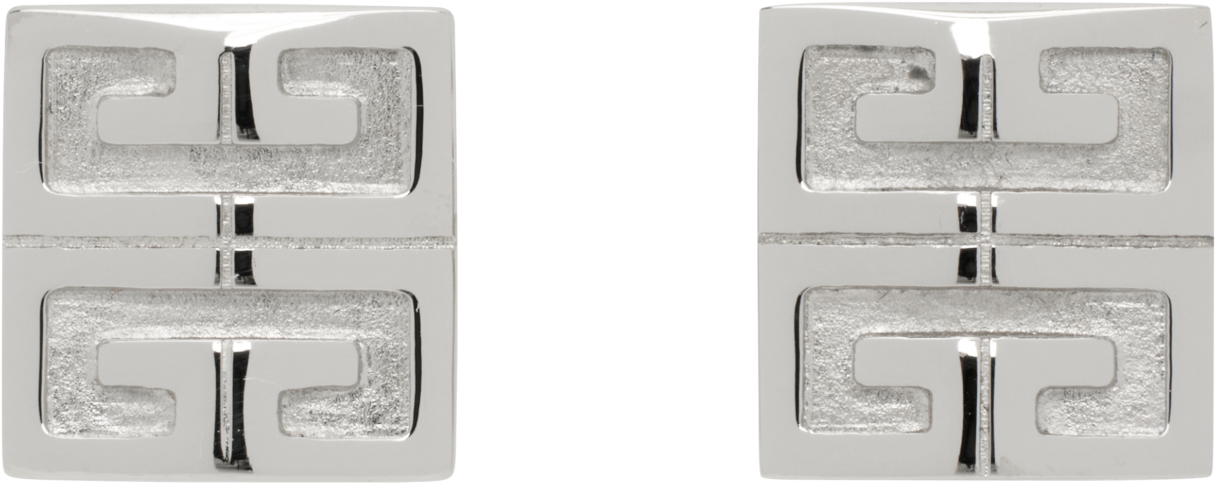 Givenchy Men's 4G Silvery Stud Earrings | Neiman Marcus
