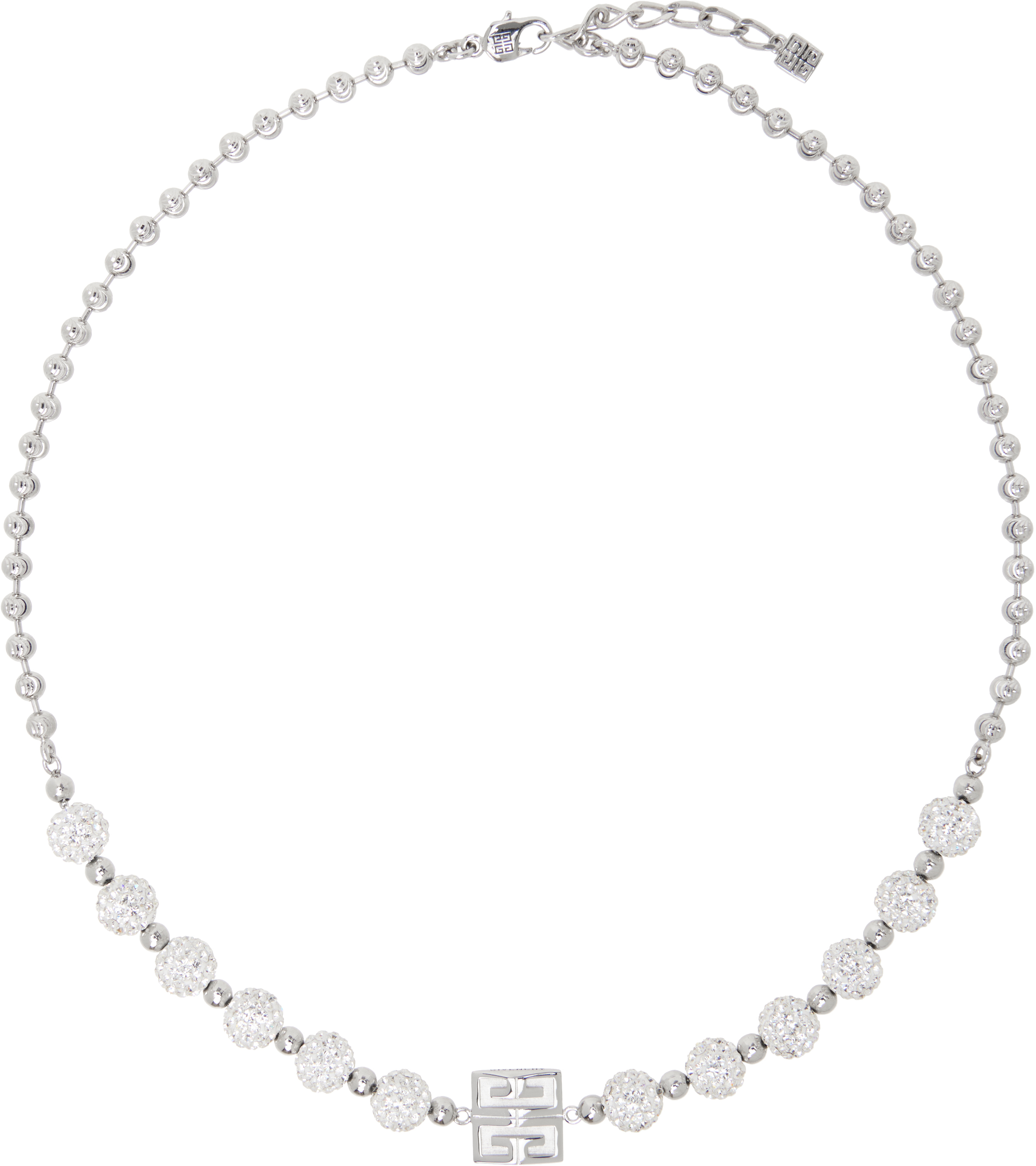 Silver 4G Metal 
Crystal Necklace