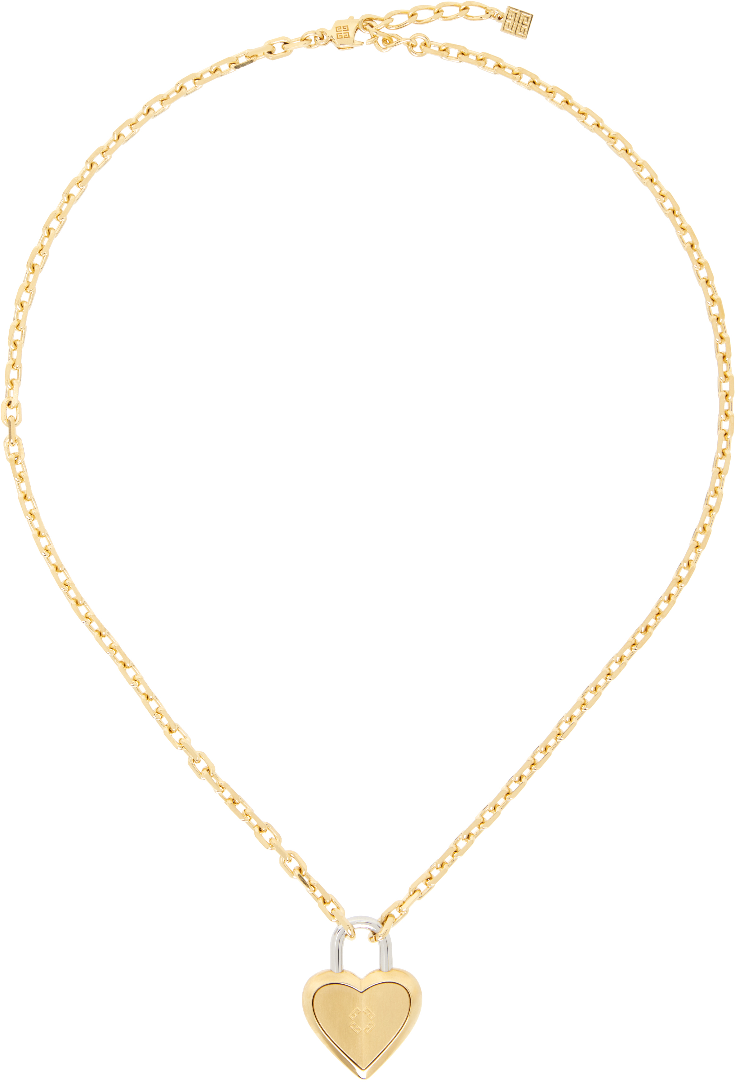 Gold Heart Lock Necklace