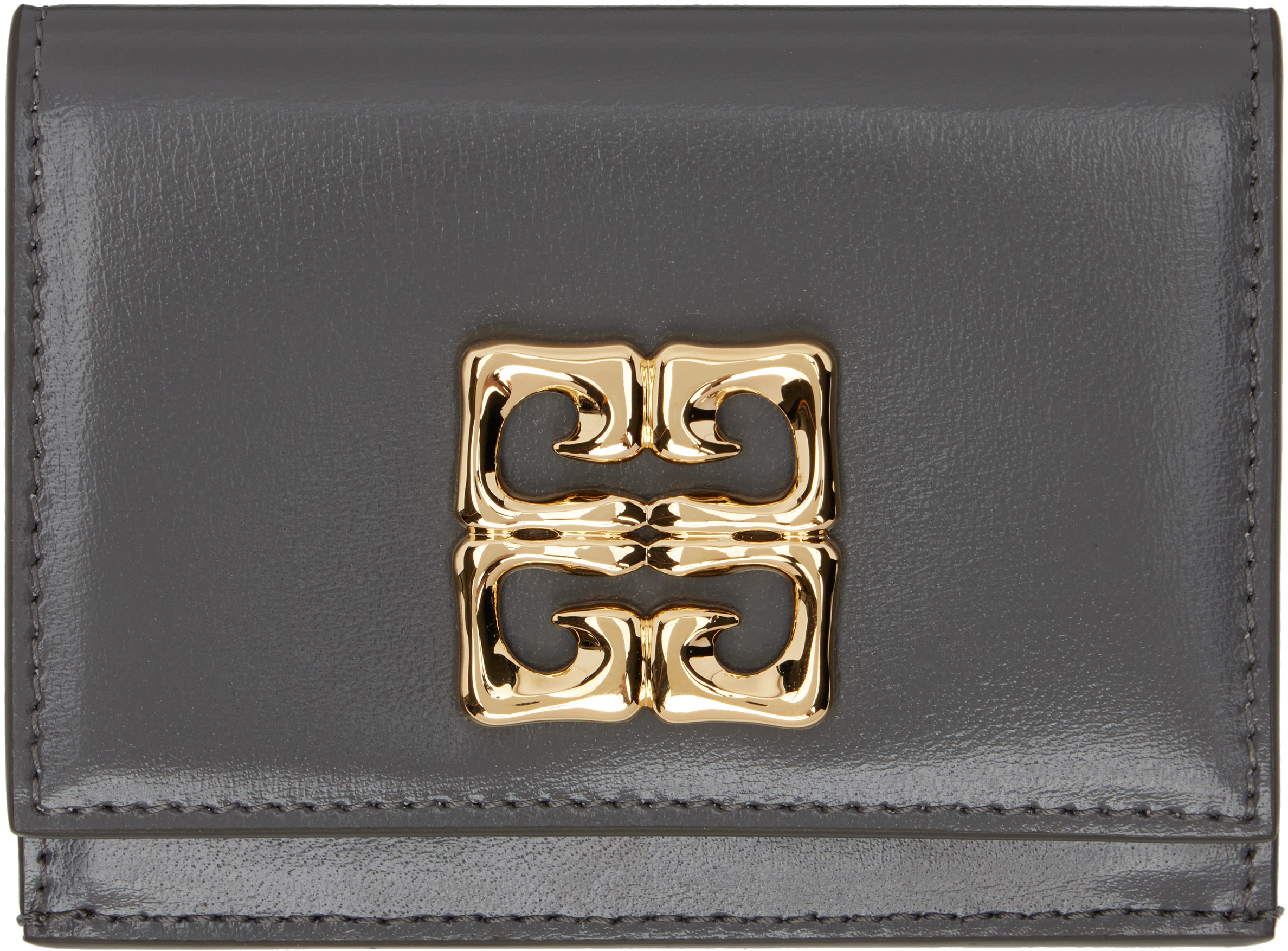 Givenchy 4G Liquid カードケース グレー Givenchy: グレー 4G Liquid カードケース | SSENSE 日本