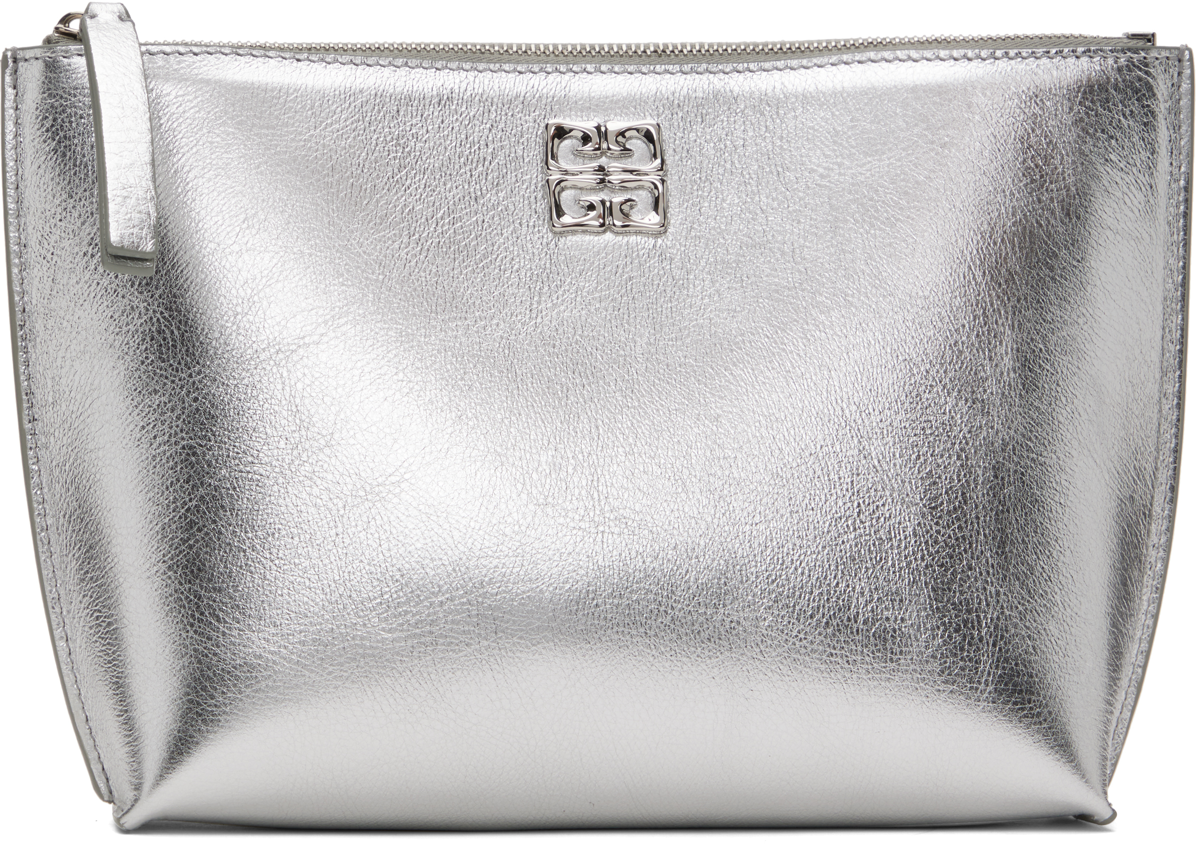 【関税込み】Givenchy シルバー 4G Liquid ポーチ Givenchy: Silver 4G Liquid Pouch | SSENSE