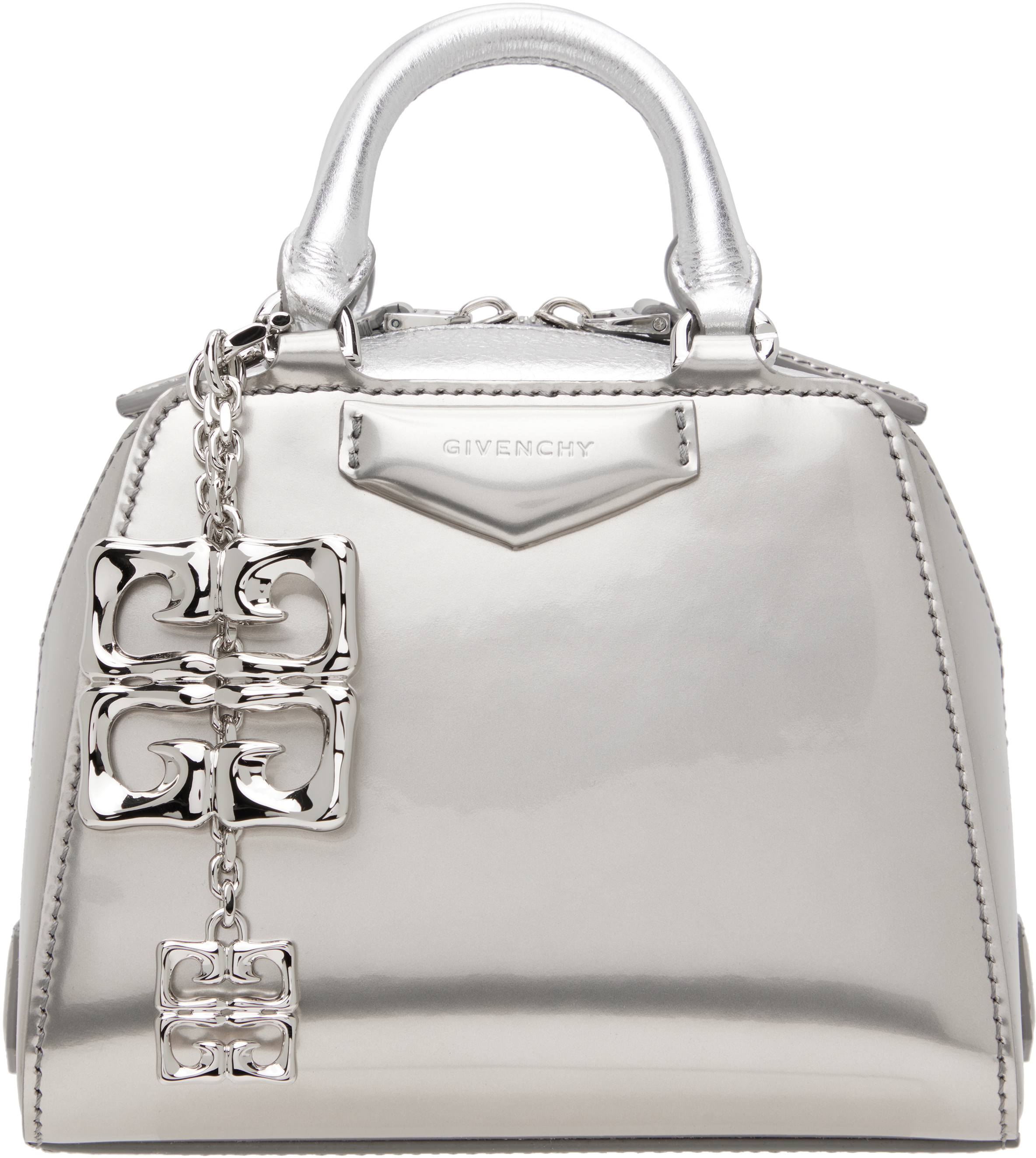 VIP価格◆関税送料込◆25SS【GIVENCHY】NANO CUBE ANTIGONA BAG Givenchy: Silver Nano Antigona Cube Bag | SSENSE