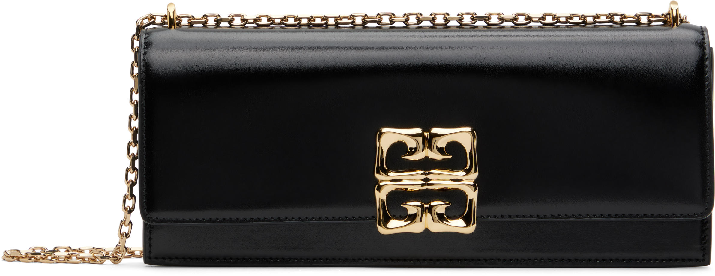 Black 4G Liquid Clutch Bag
