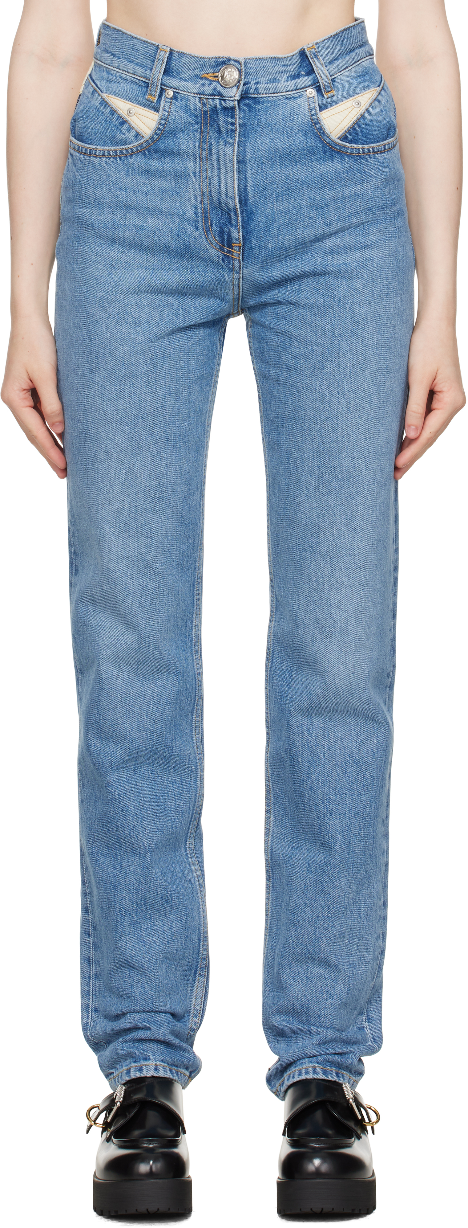 公式サイト - ハイブランドの新作が続々登場 Yoke Fit Slim Blue Givenchy: Jeans SSENSE | クラブ