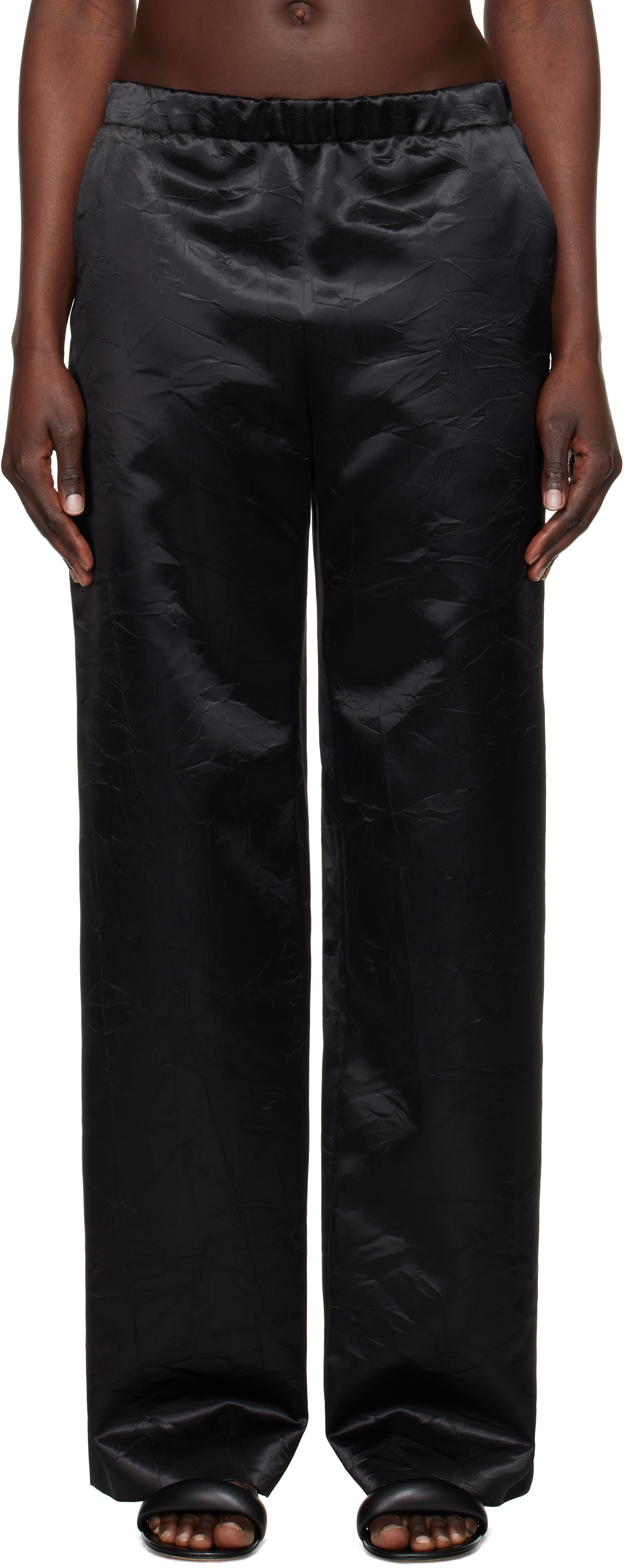 Black Fluid Trousers