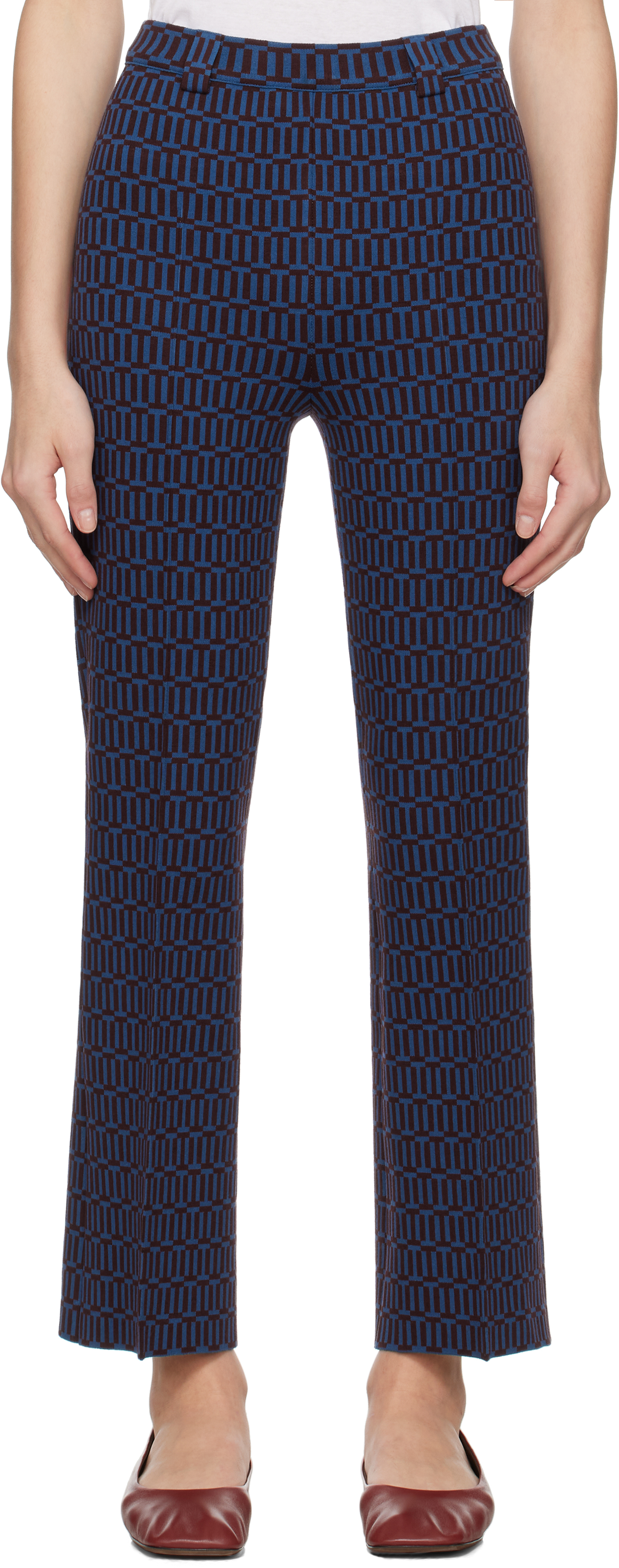 Blue & Burgundy Charlie Trousers