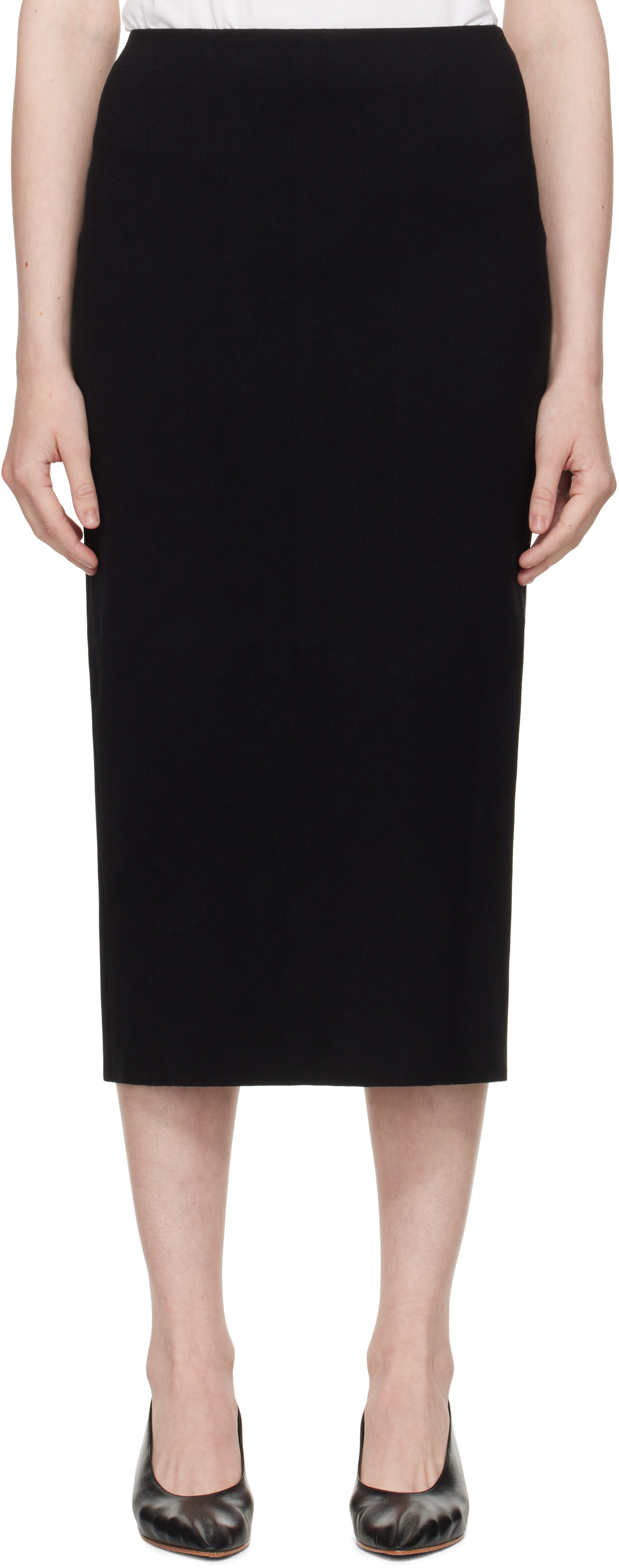 Black Petra Midi Skirt