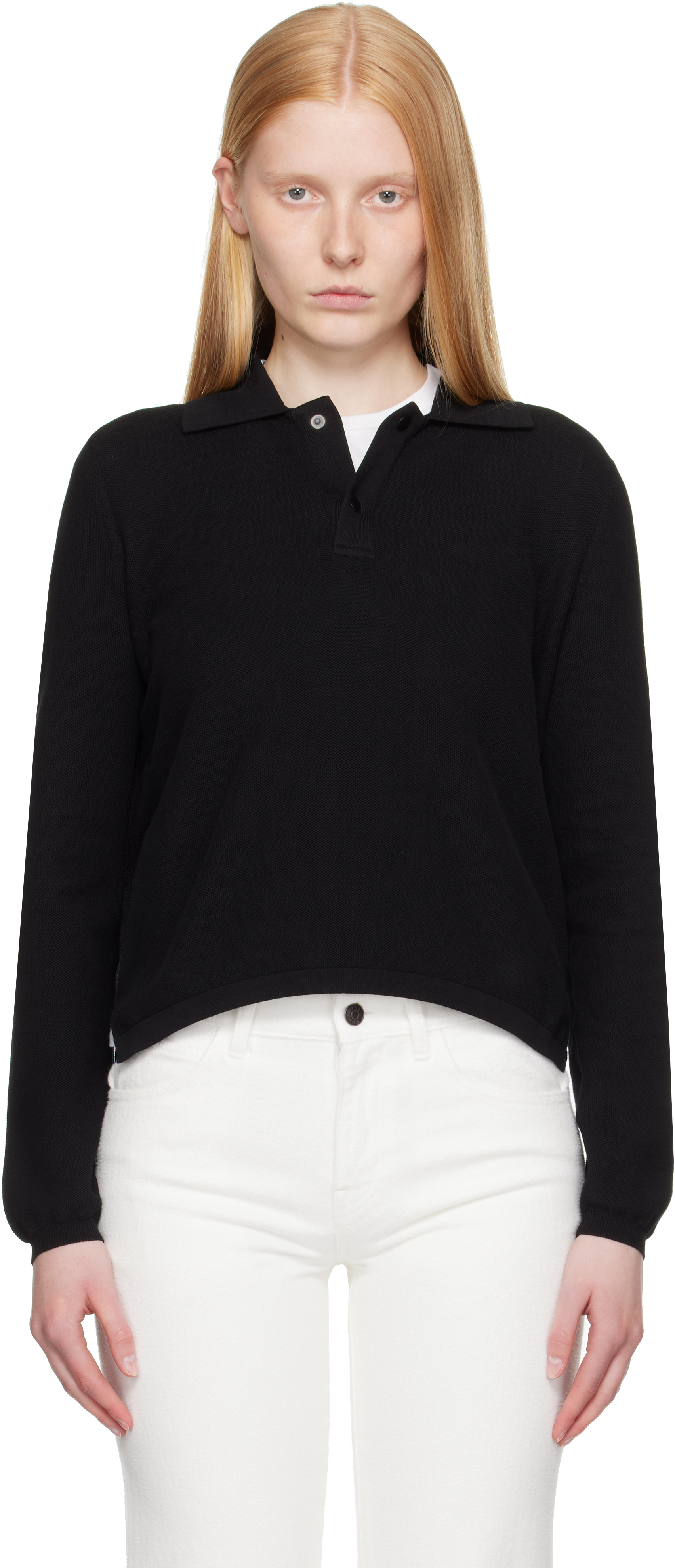 Black Long Sleeve Brooke Polo