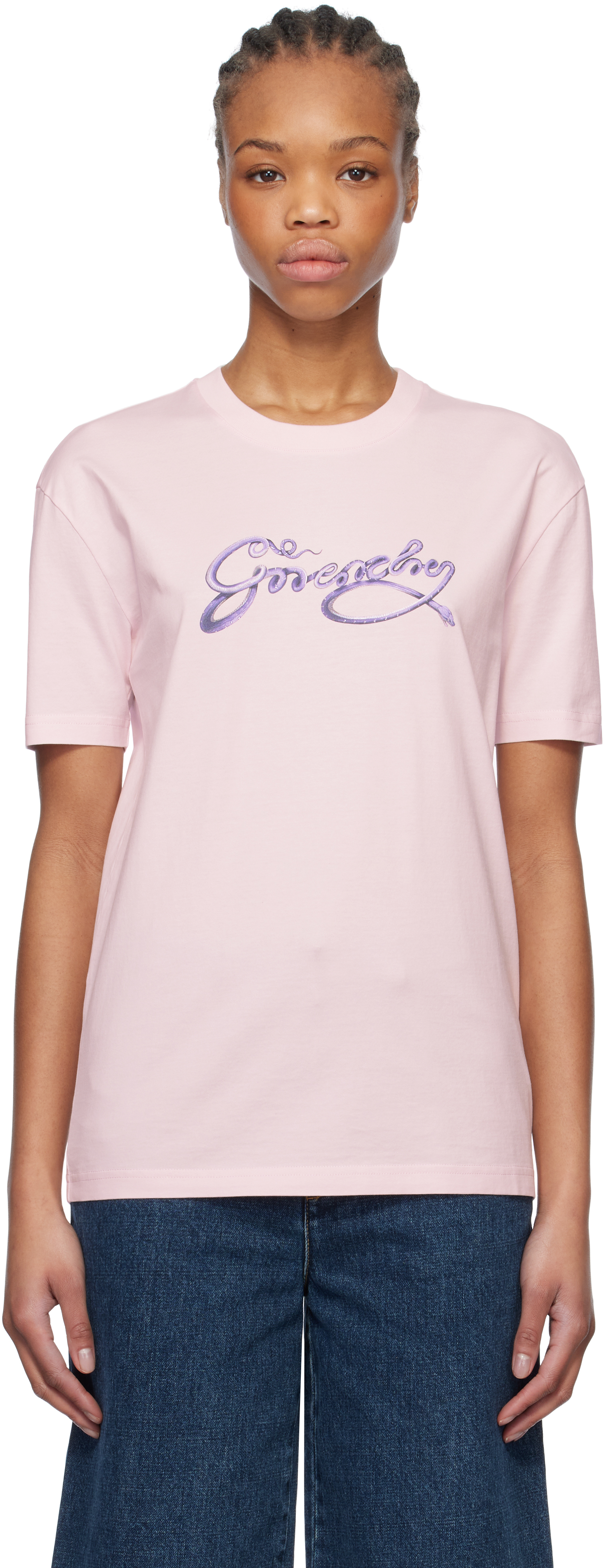 【関税込み】Givenchy ピンク レギュラーフィット Tシャツ Givenchy: ピンク レギュラーフィット Tシャツ | SSENSE 日本