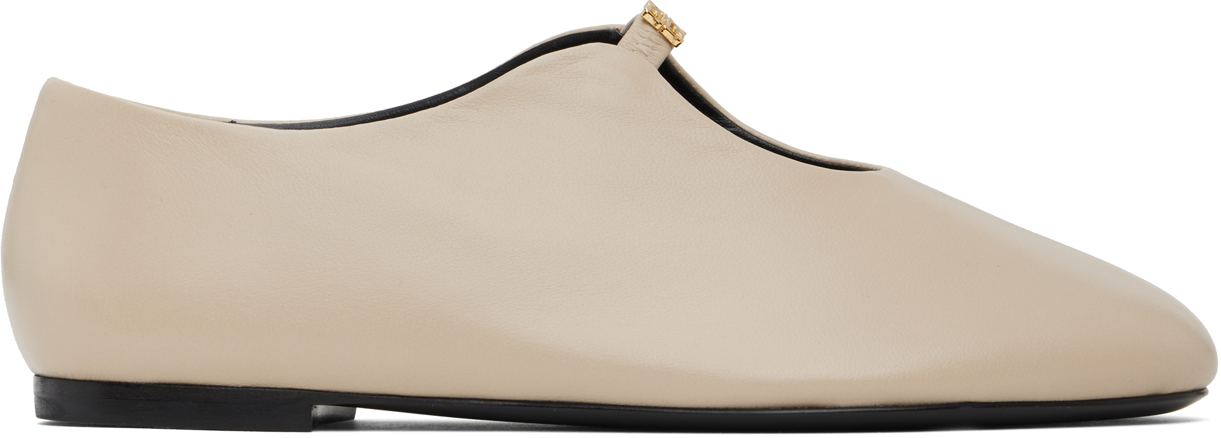 Beige 4G Liquid Ballerina Flats