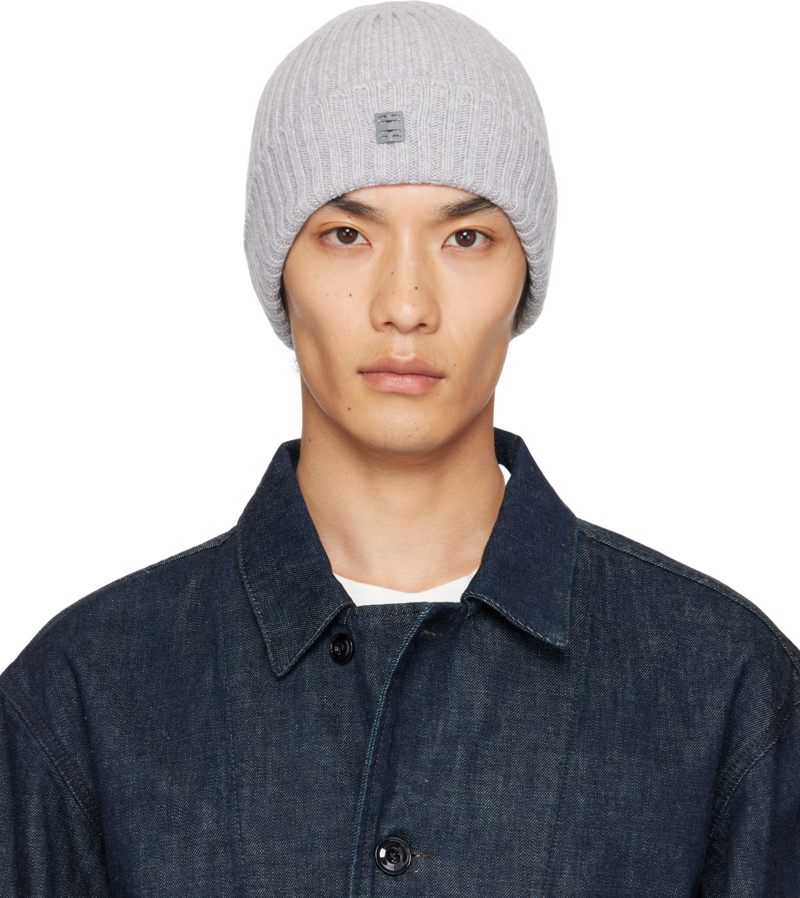 Gray Ribbed Beanie