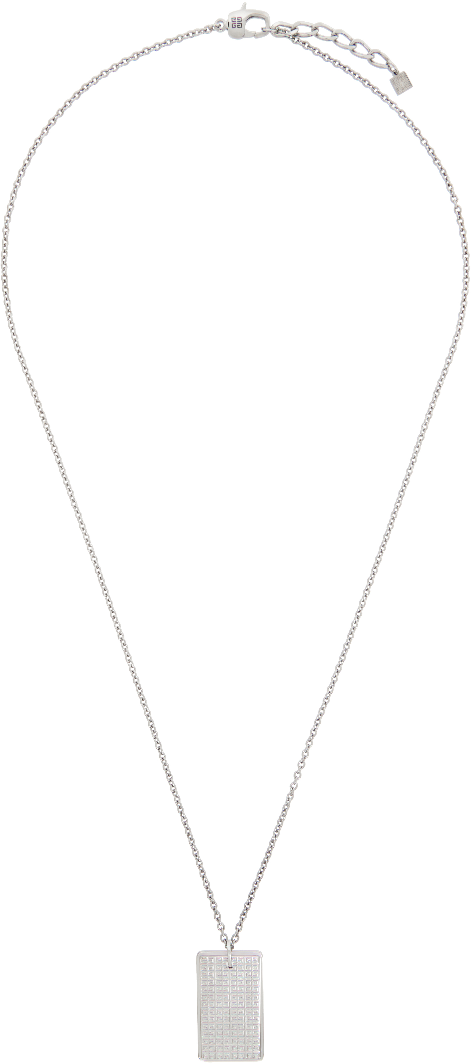 【関税込み】Givenchy シルバー 4G Allover Tag ネックレス Givenchy: シルバー 4G Allover Tag ネックレス | SSENSE 日本