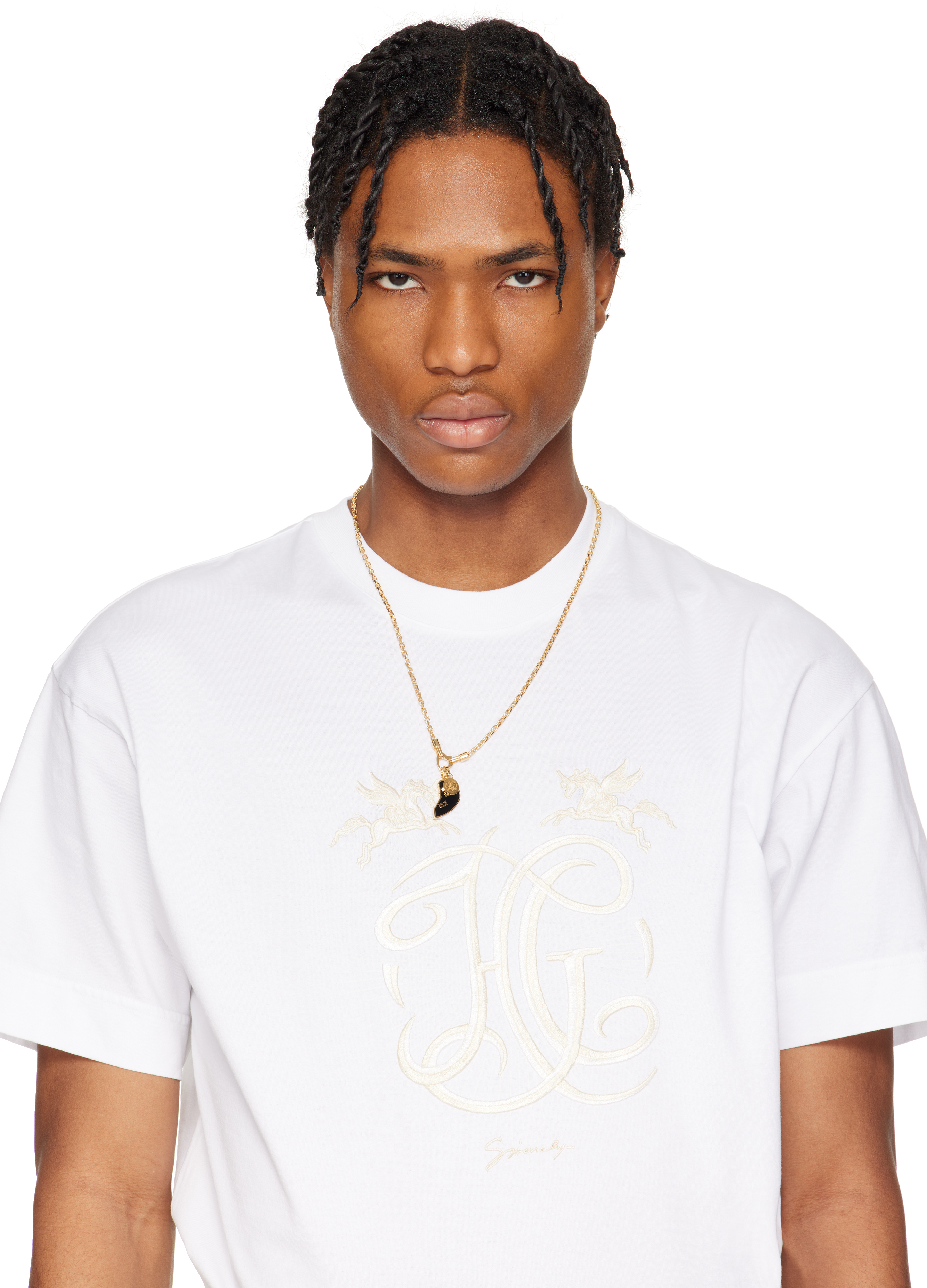 Givenchy Gold Heart Soulmate Necklace Set In 005-black/golden