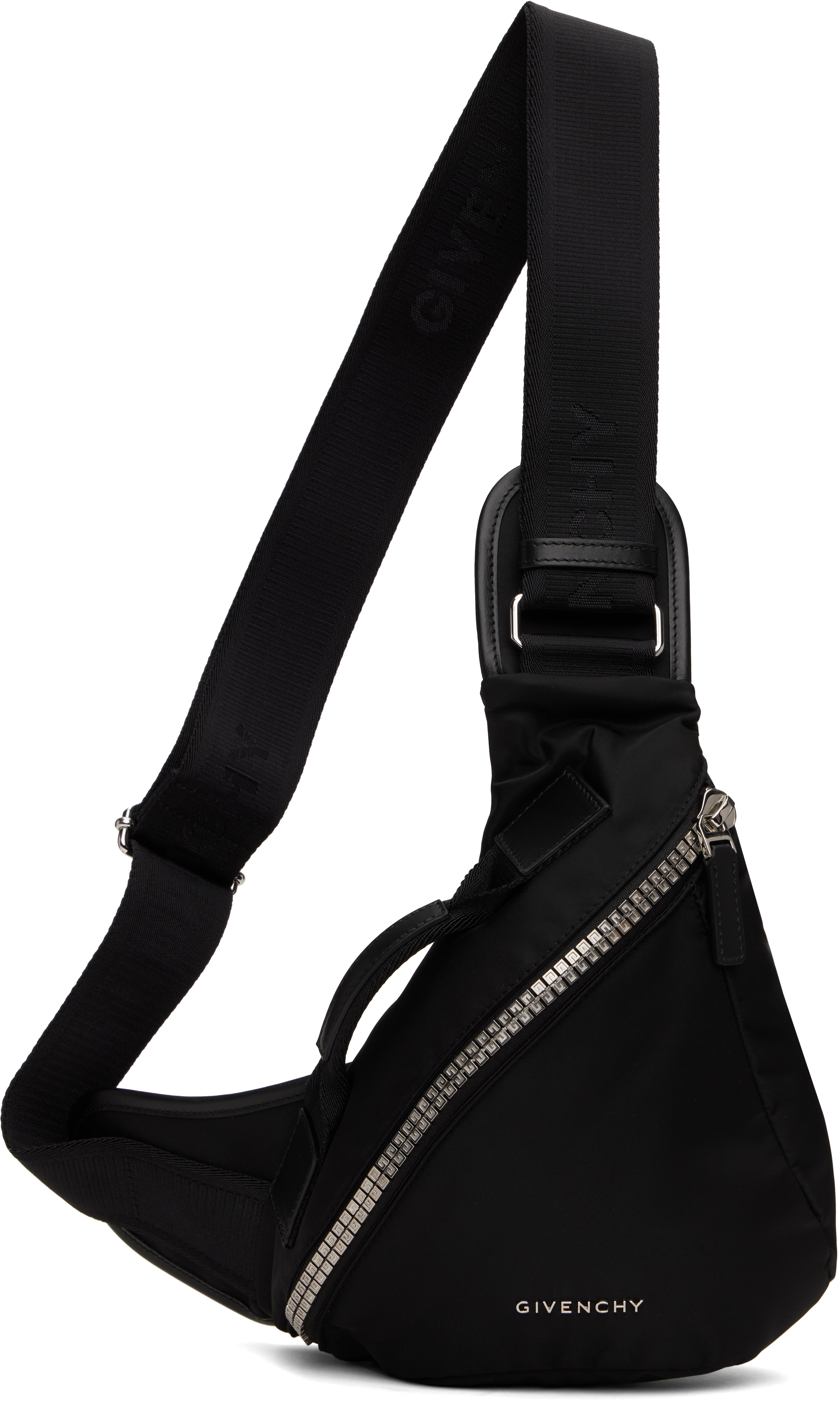 Black Small G-Zip Triangle Bag