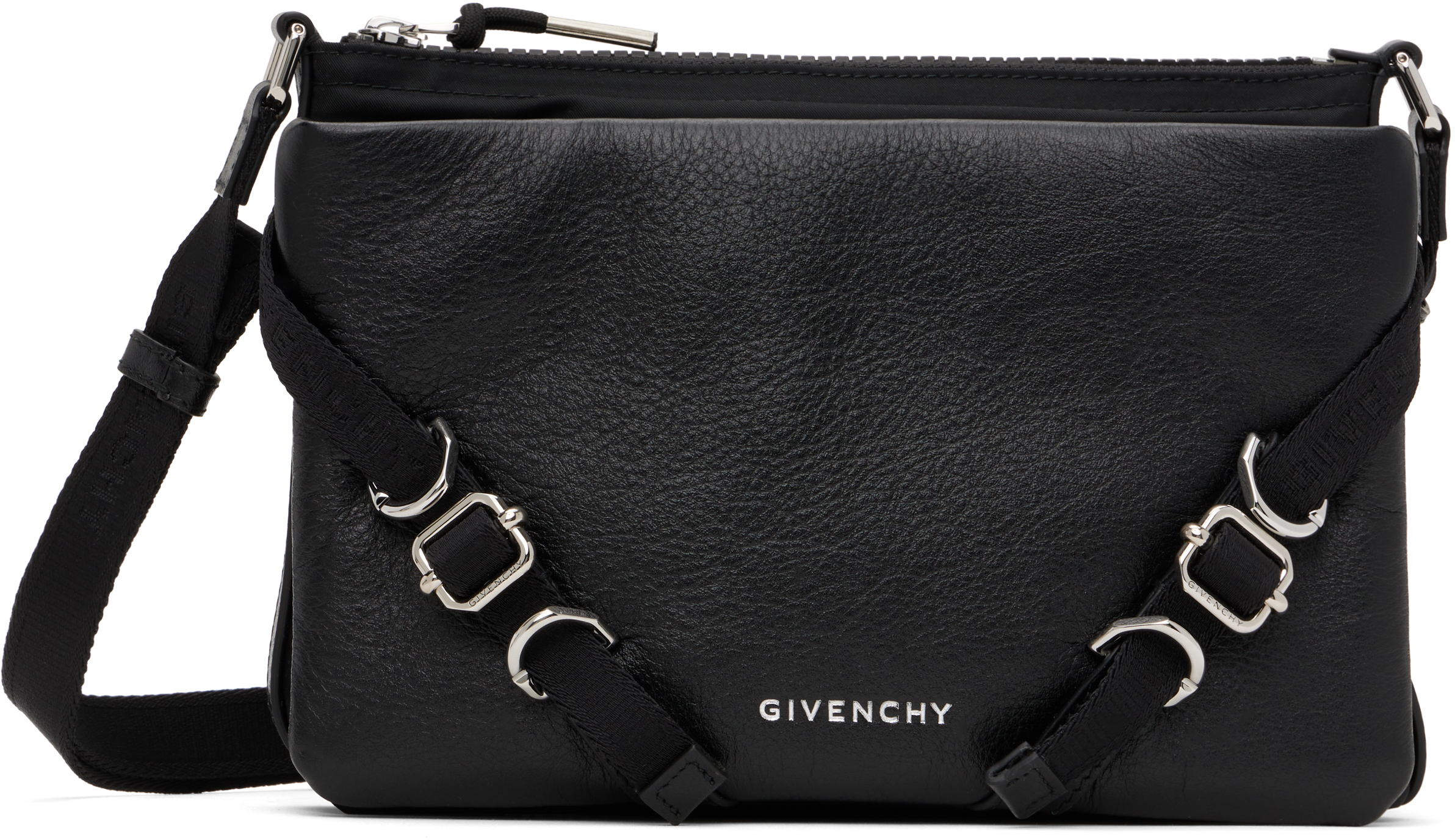 Black Voyou Skinny Crossbody Bag