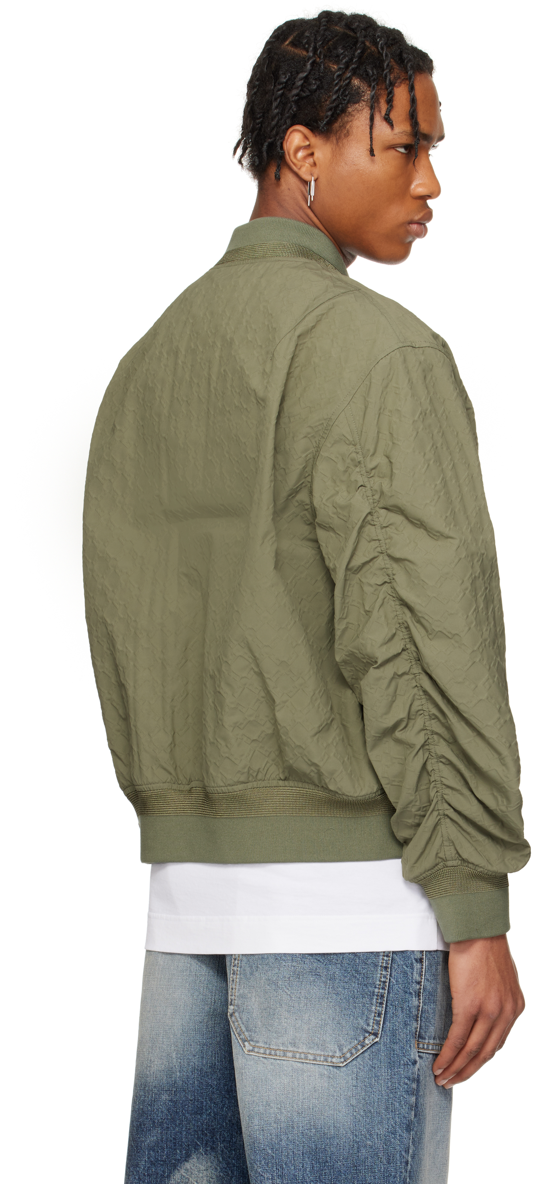 Givenchy Khaki Monogram 72 Bomber Jacket In Green