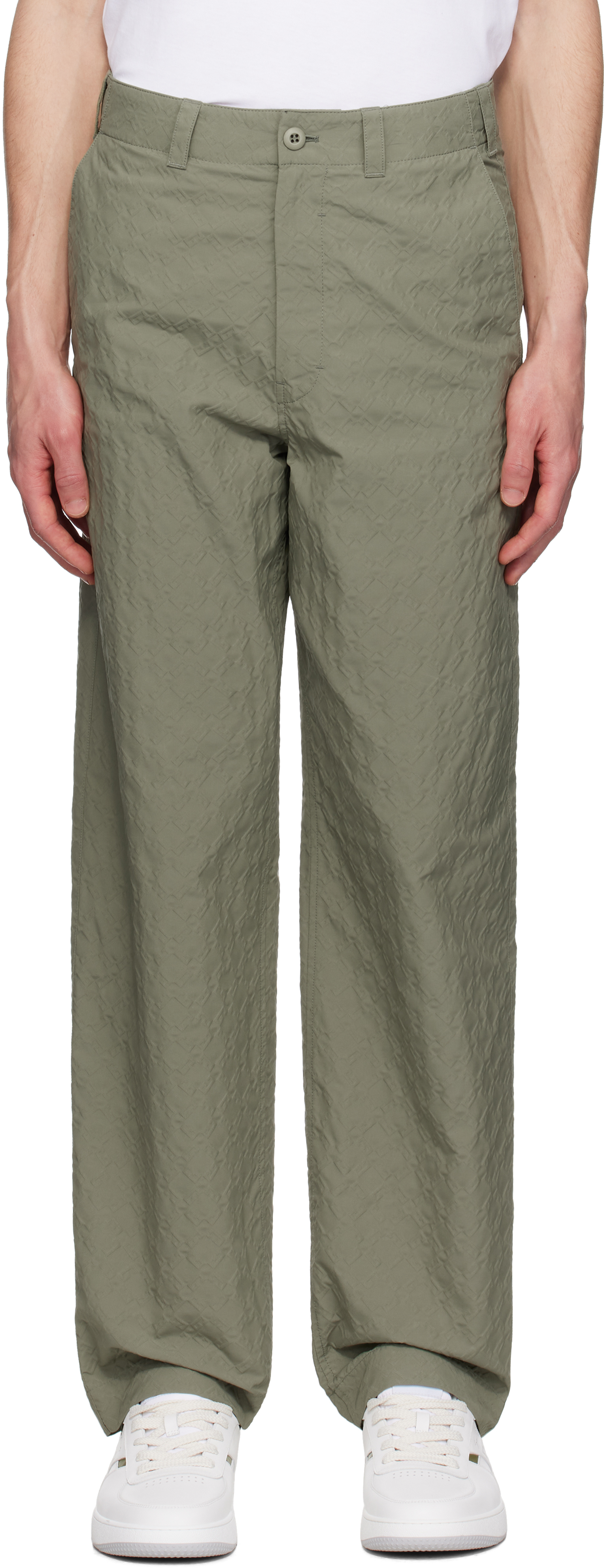 Khaki Textured Monogram 72 Trousers