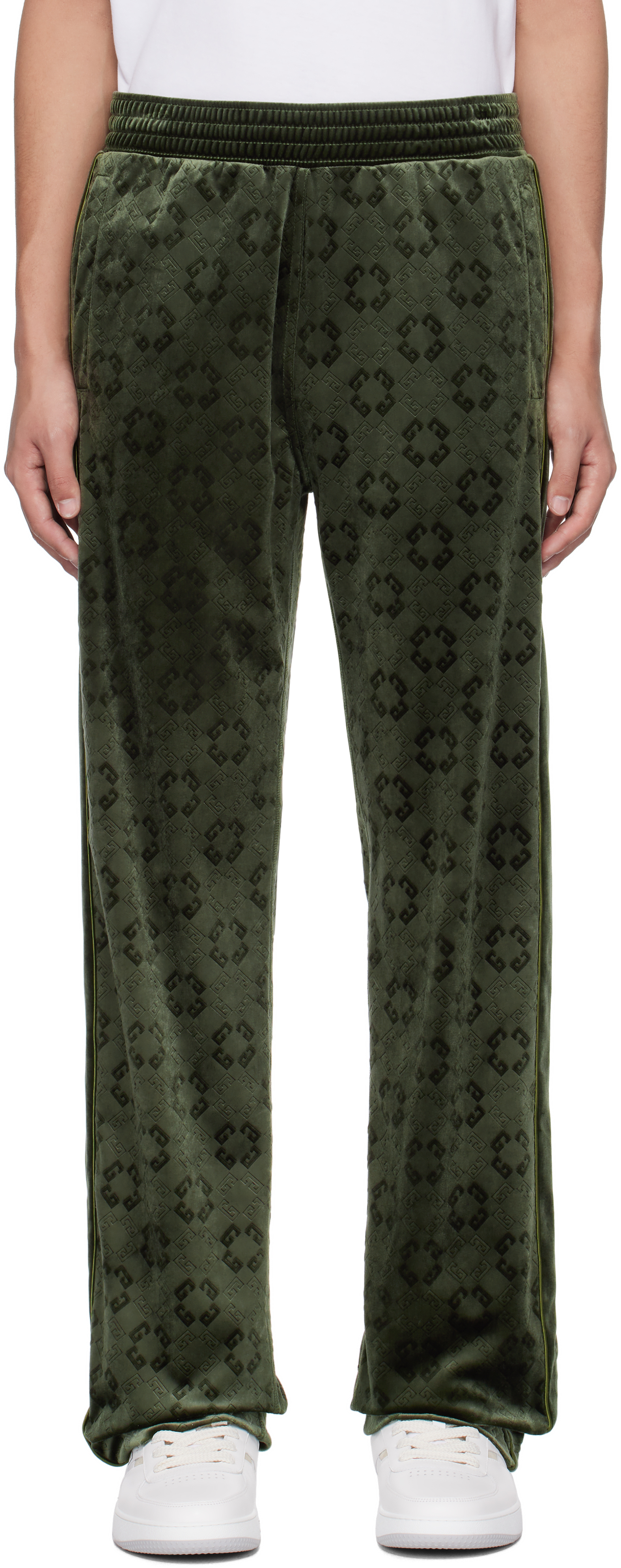 Green Monogram 72 Velvet Sweatpants