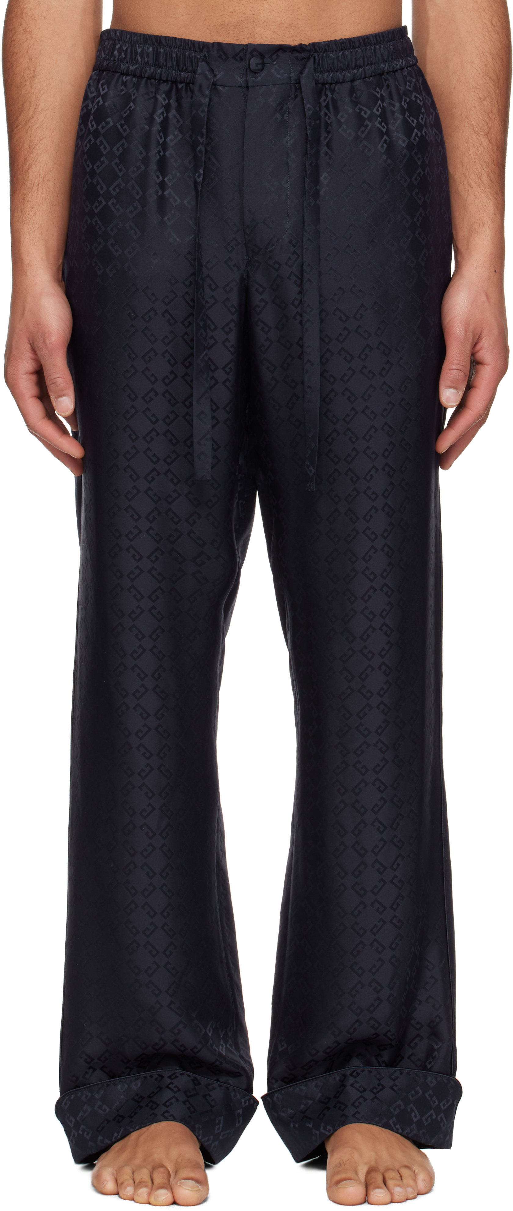 Navy Monogram 72 Jacquard Pyjama Pants