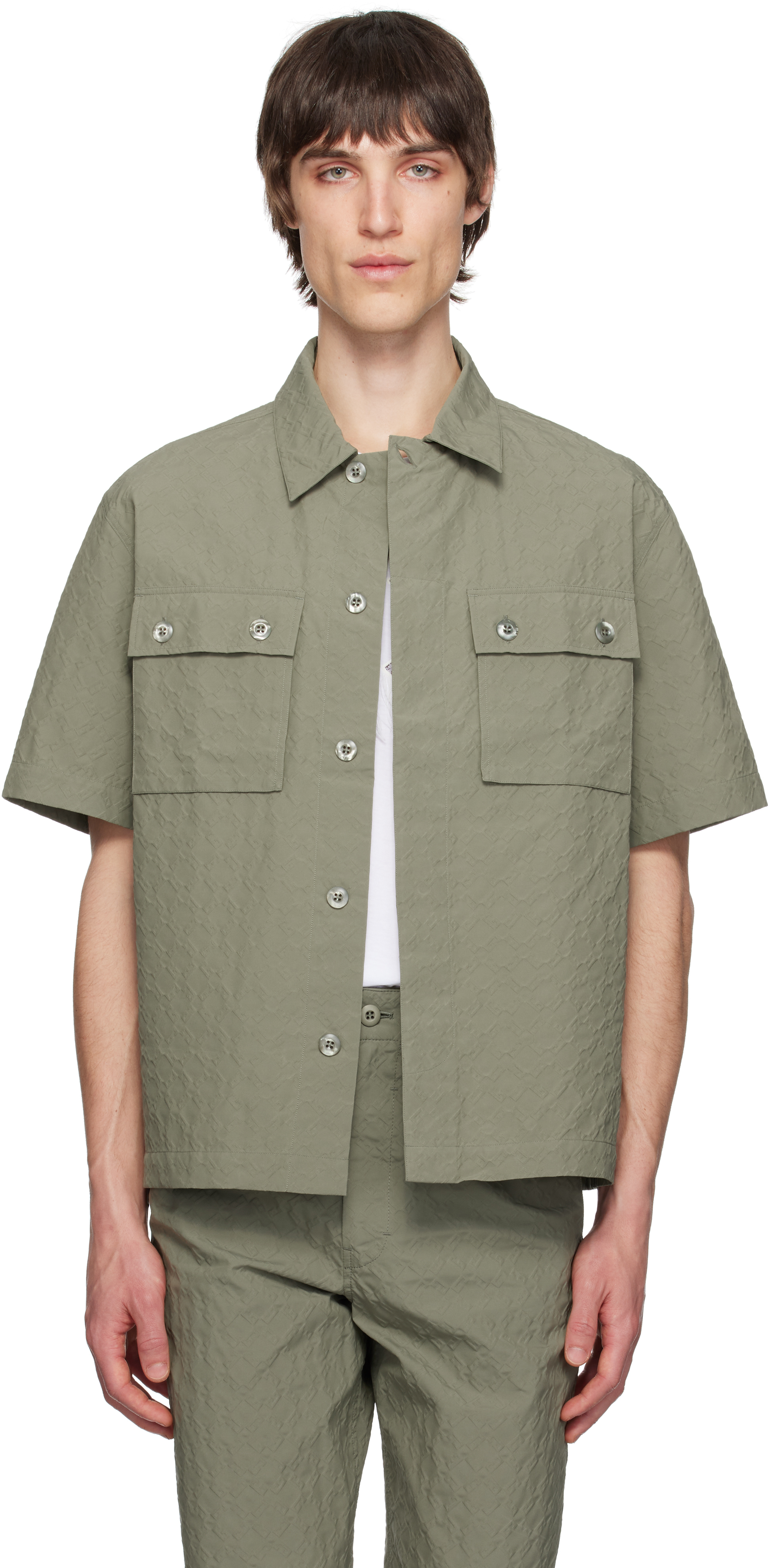 Tシャツ・カットソー Givenchy Sand Cotton Monogram 72 T-Shirt 26567242_56374065_600.jpg