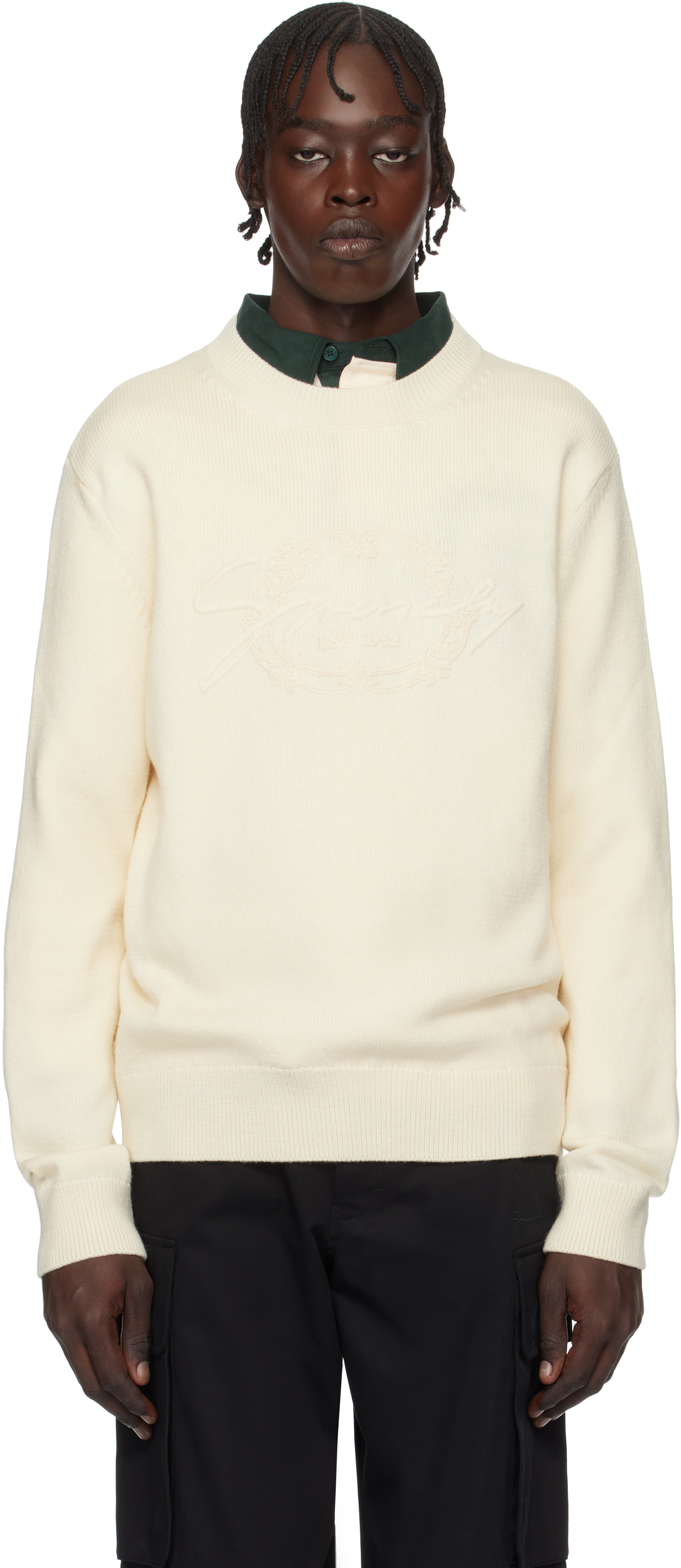 Beige 'GIVENCHY' Medallion Sweater by Givenchy on Sale
