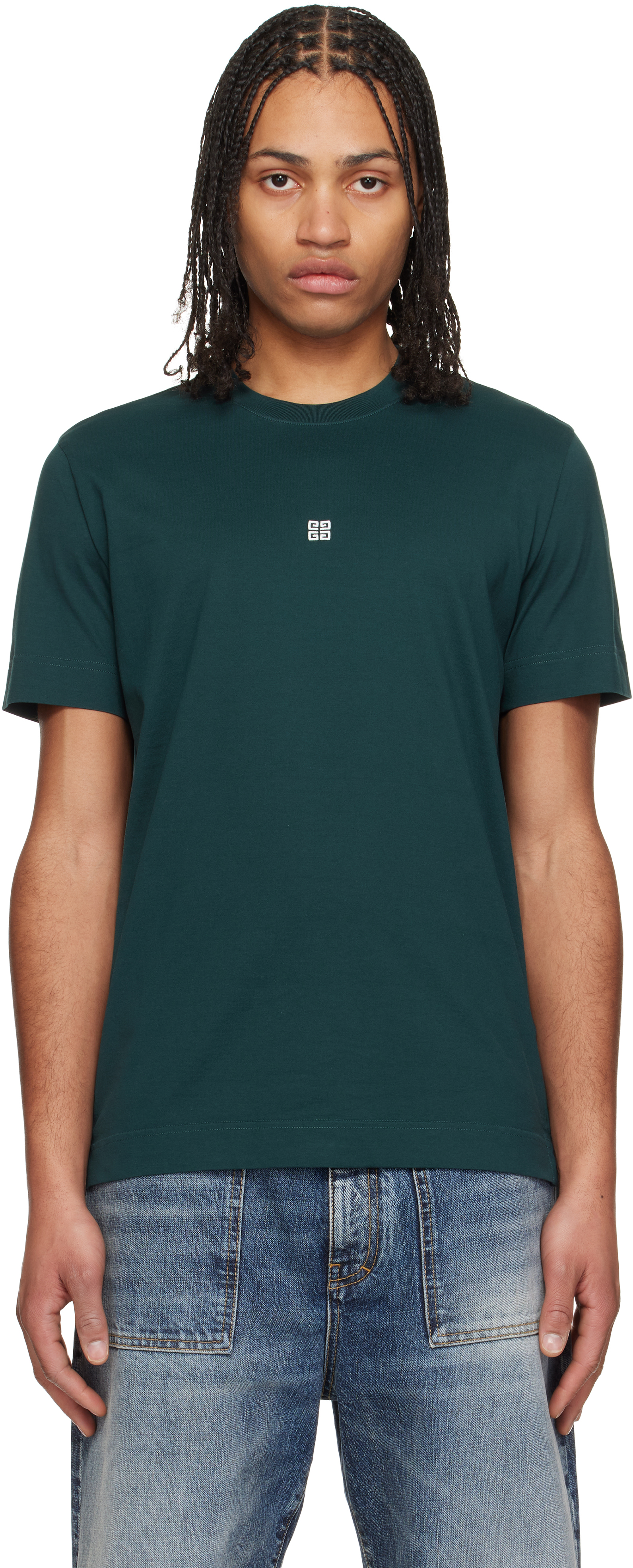 Green 4G Embroidery T-shirt