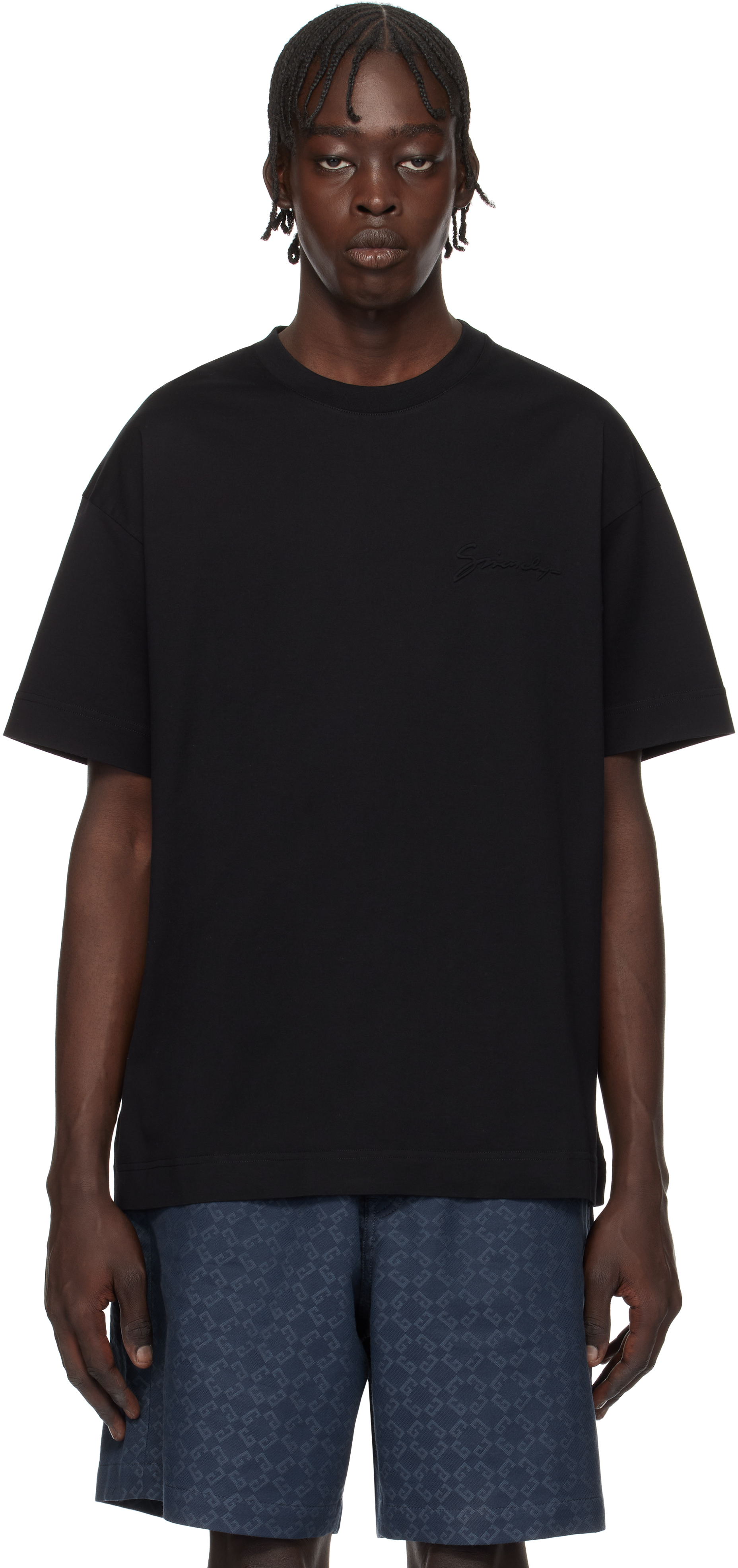 Navy 'GIVENCHY' T-shirt