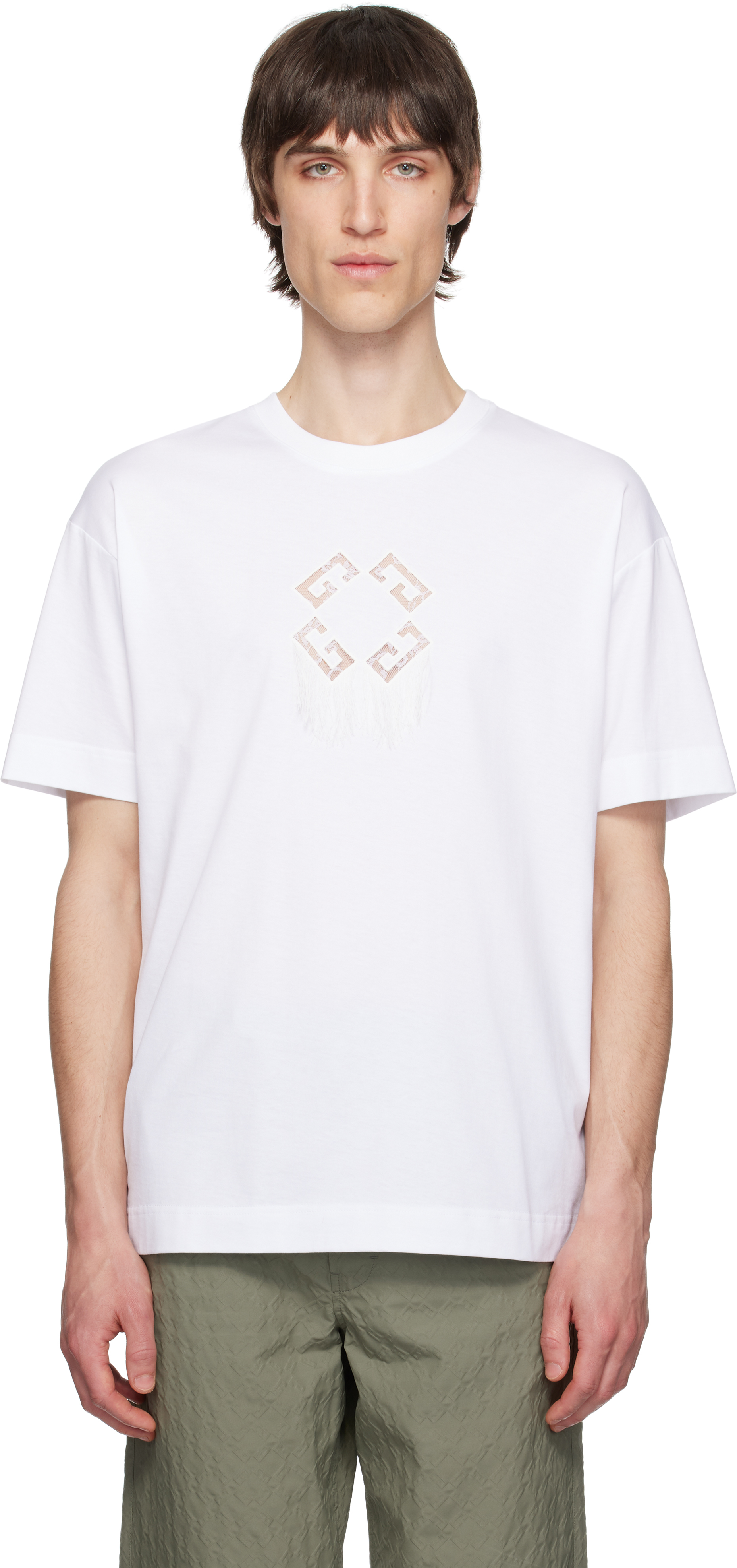 White Cotton Monogram 72 T-shirt