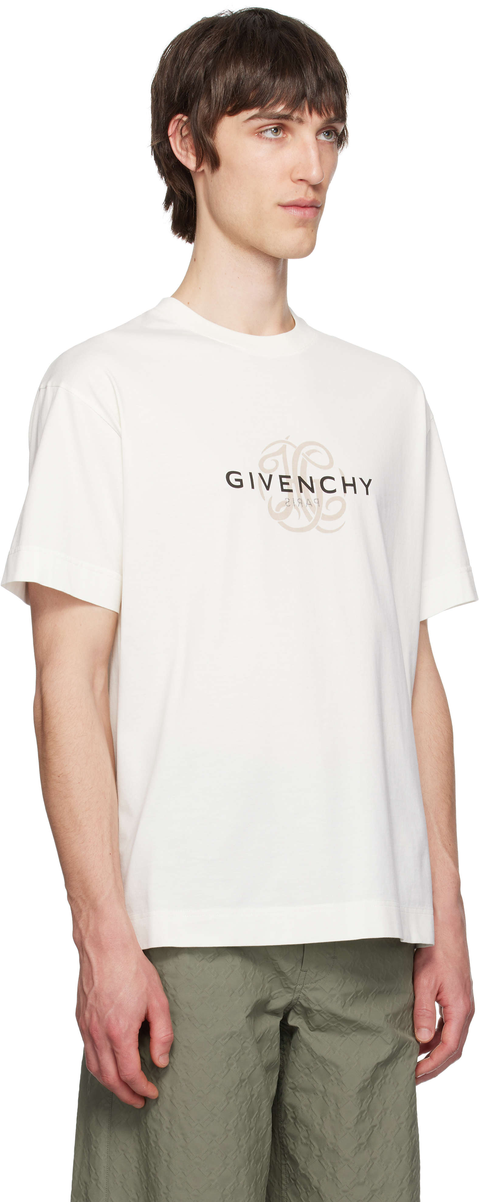 Shop Givenchy Off-white ' Reverse' T-shirt In 130-off White