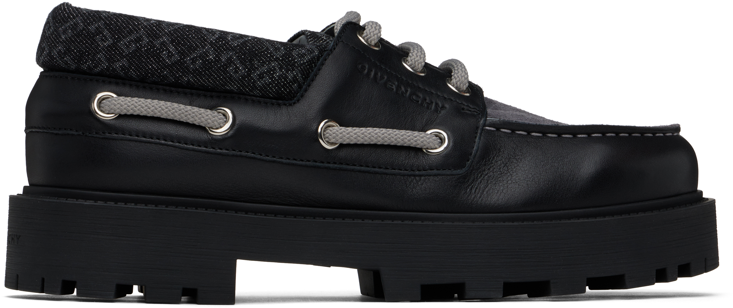 ジバンシィ Givenchy Storm Boat Shoes Givenchy Men's Storm Leather, Suede, and Denim Boat Shoes