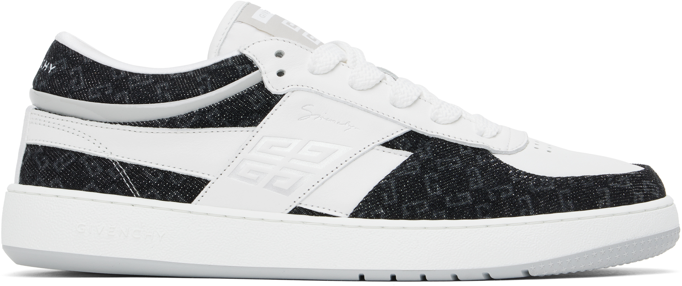 スニーカー GIVENCHY WHITE AND BLACK SNEAKERS $675 Givenchy Urban Street Knot White Black Logo Low Top