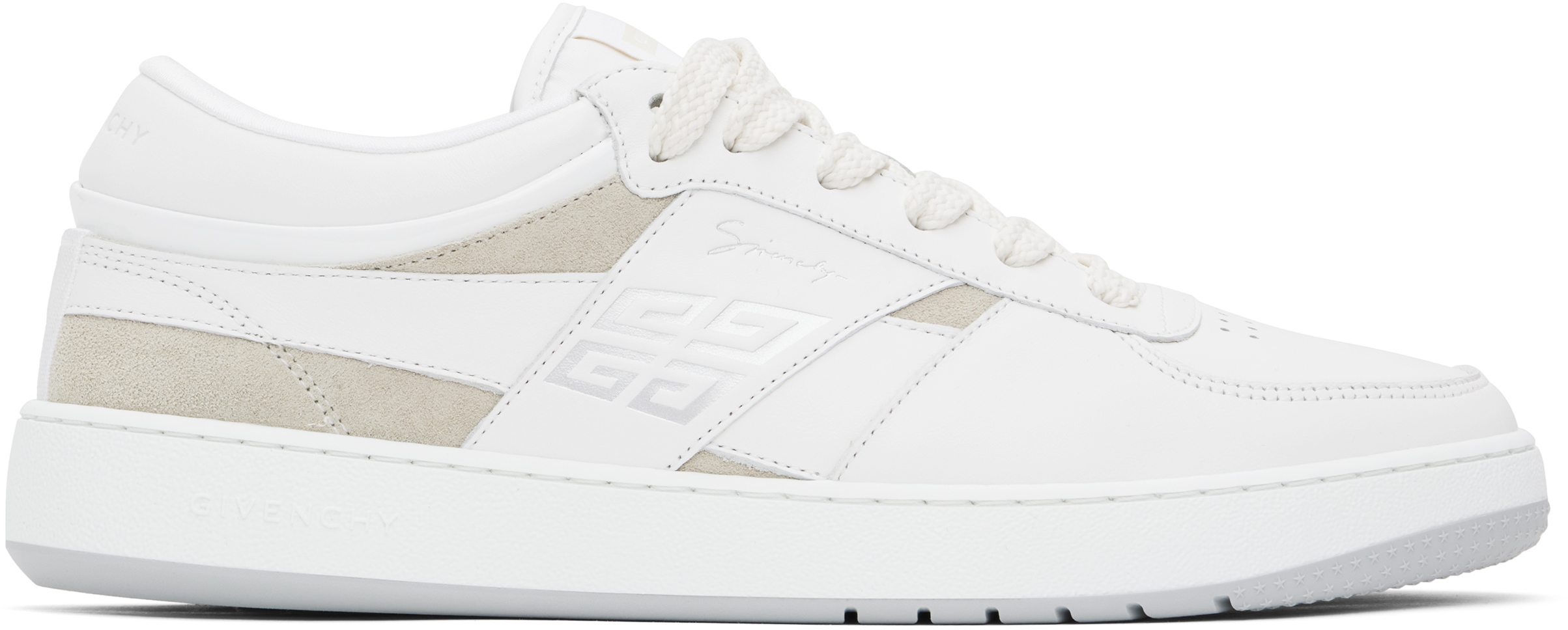 White & Beige G Move Low Sneakers