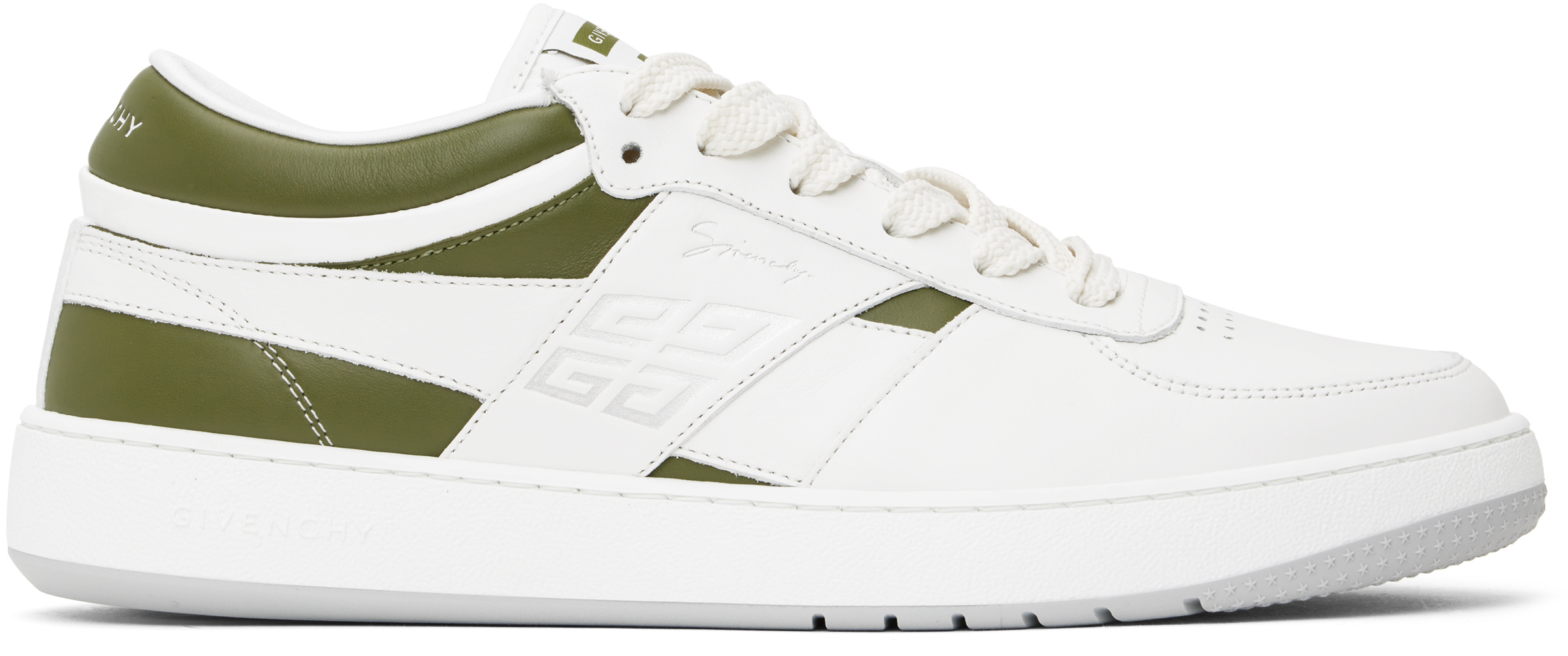 White & Khaki G Move Sneakers