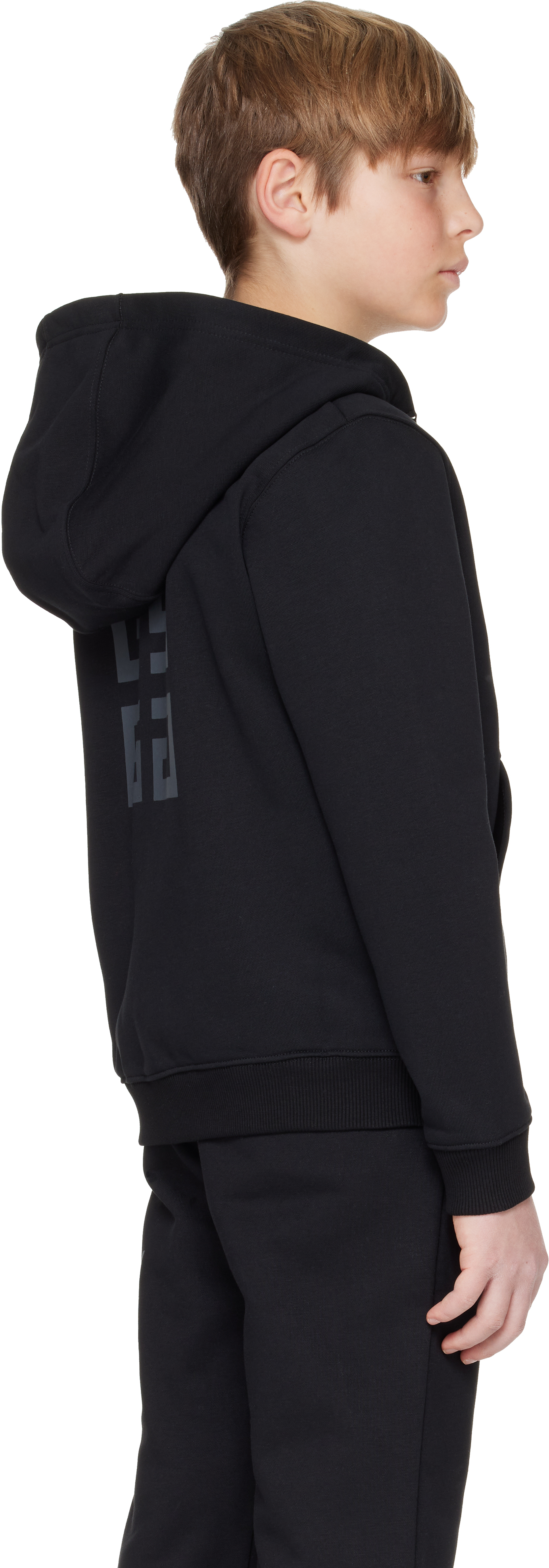 Givenchy Kids Black '' 4g Zip Hoodie In 09b Black