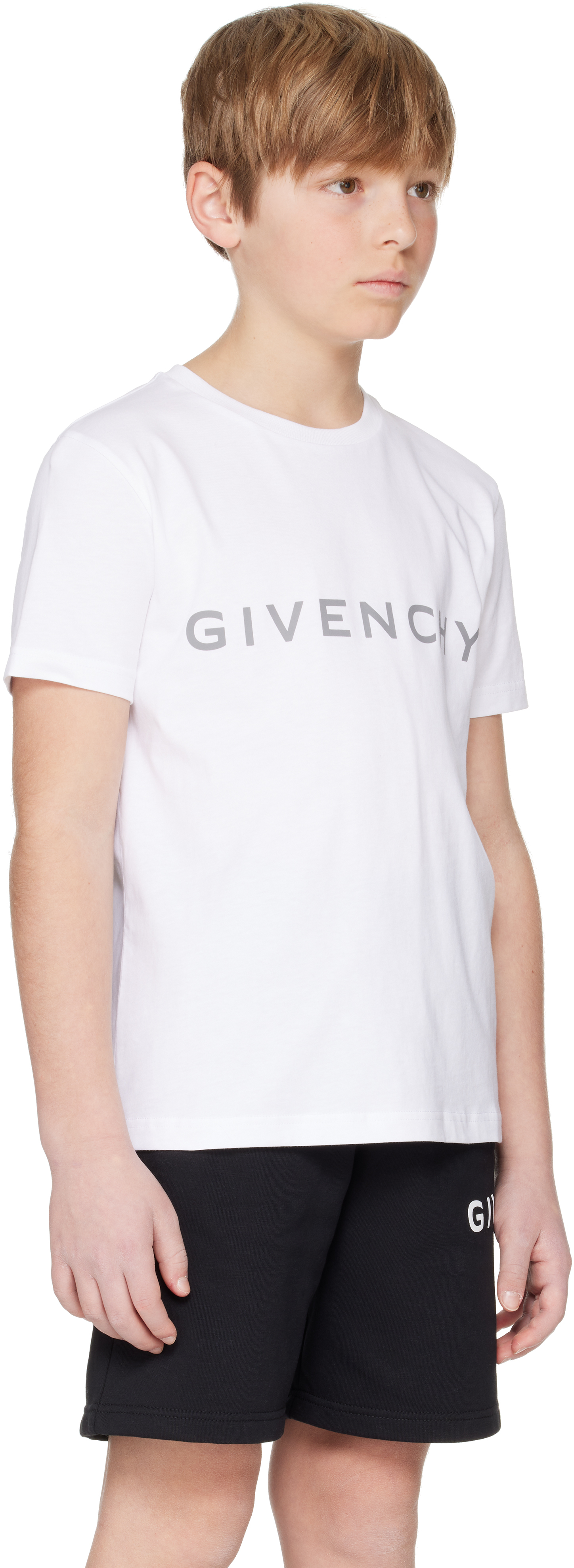 Givenchy Kids White '' 4g T-shirt In 10p White
