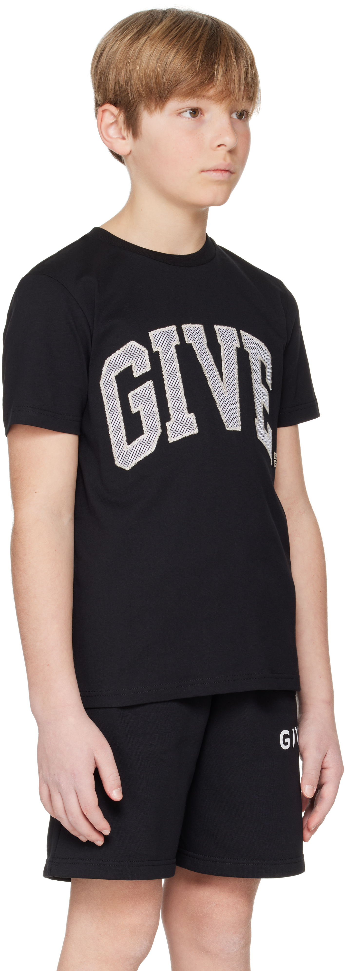 Givenchy Kids Black '' College T-shirt In 09b Black