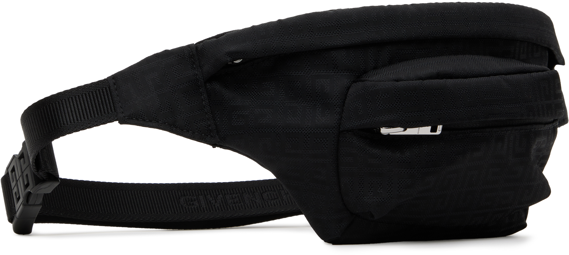 Givenchy Kids Black Nylon Belt Bag In 09b Black
