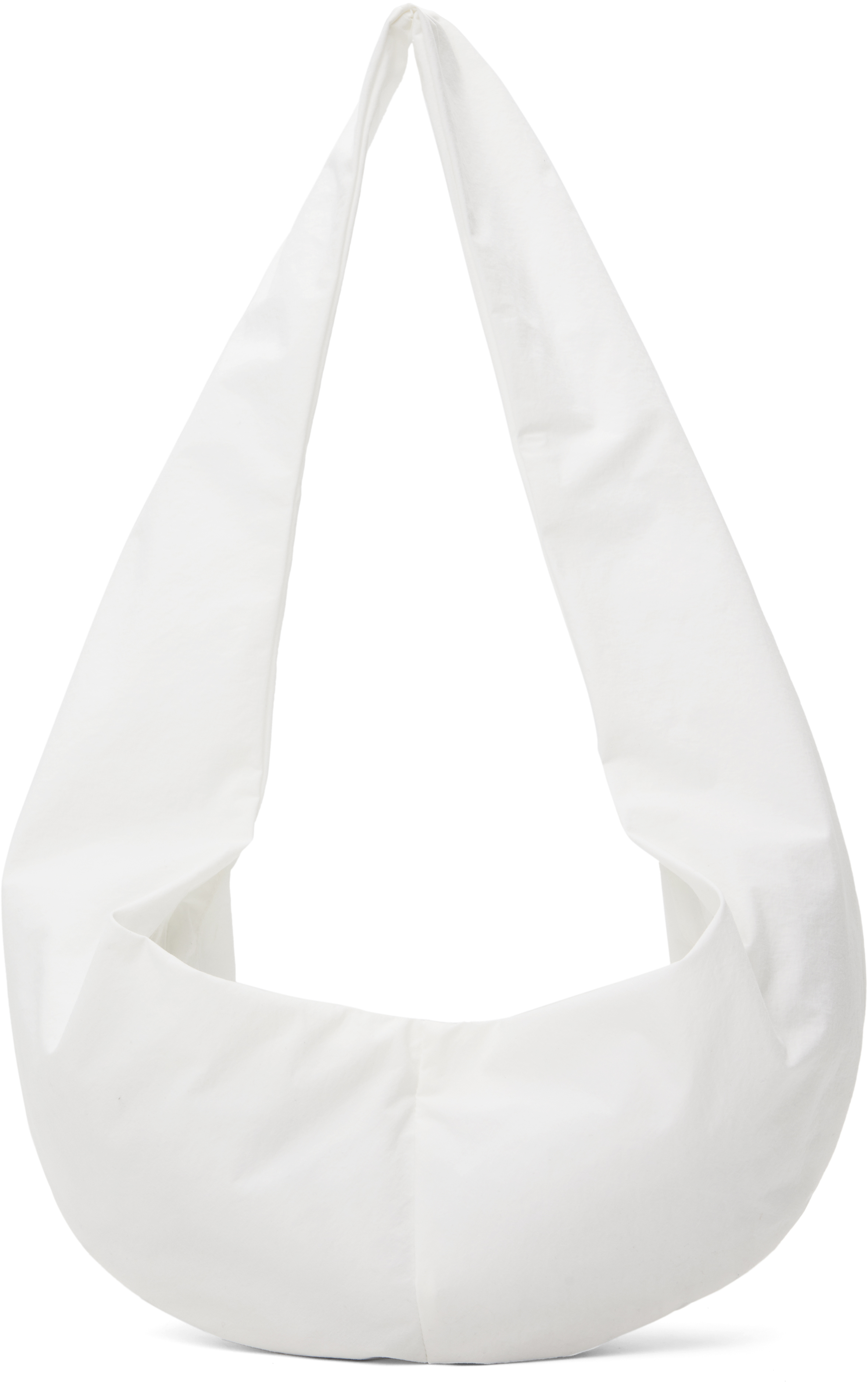 White No.297 Small Crossed Fabric Bag by Gabriela Coll
