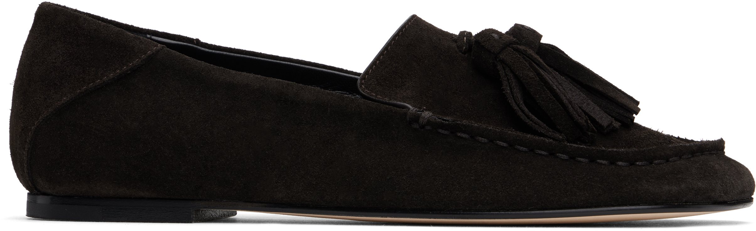 【関税込み】Dear Frances ブラウン Drew スリッポン Drew Tassels, Brown Suede | Dear Frances