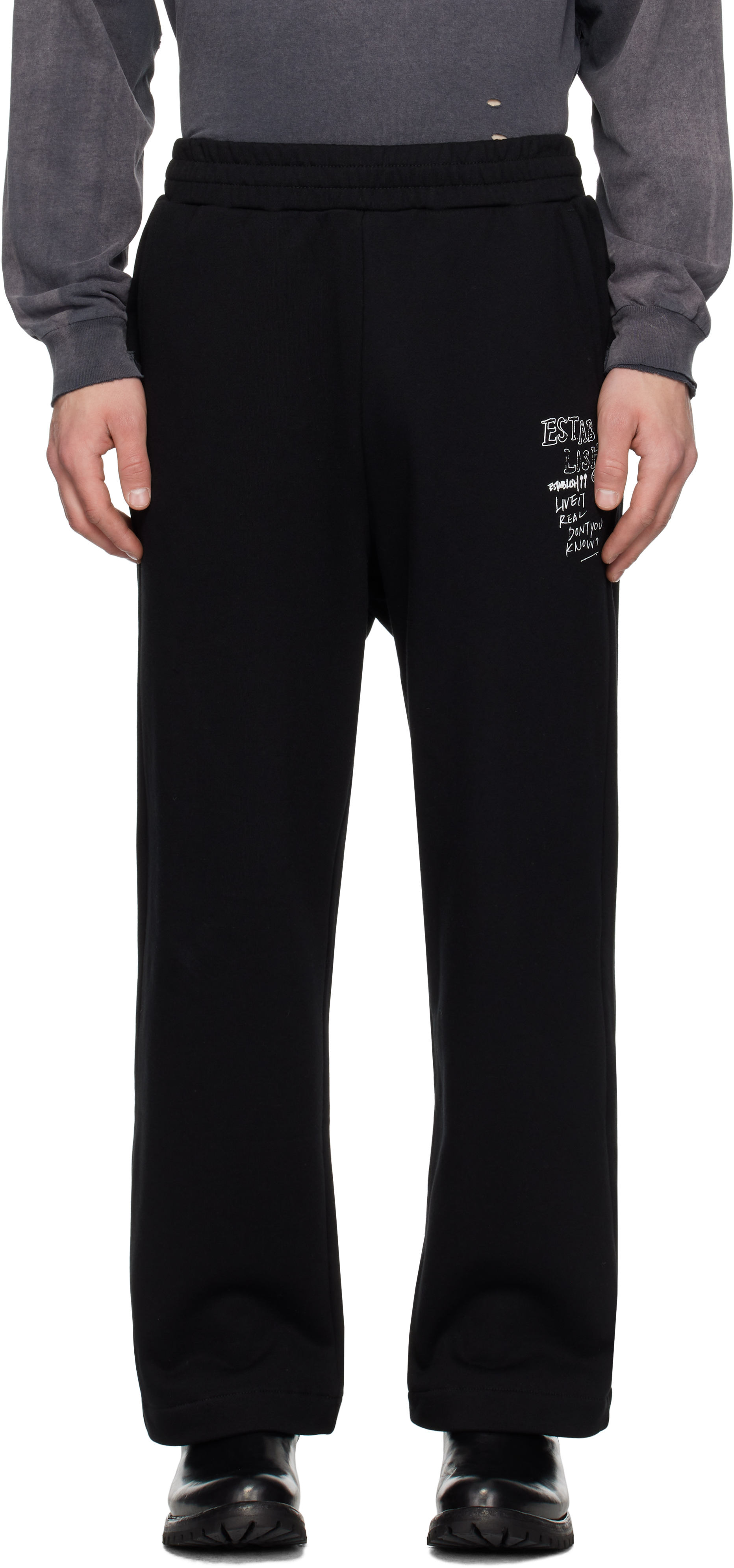 Black Relaxed-Fit Sweatpants