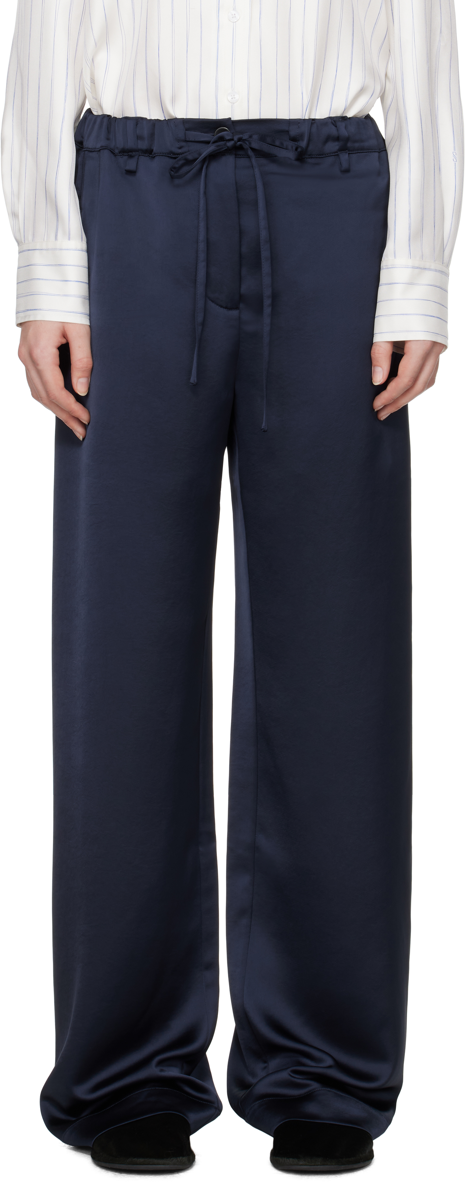 Navy Proenza Schouler White Label Magnus Trousers