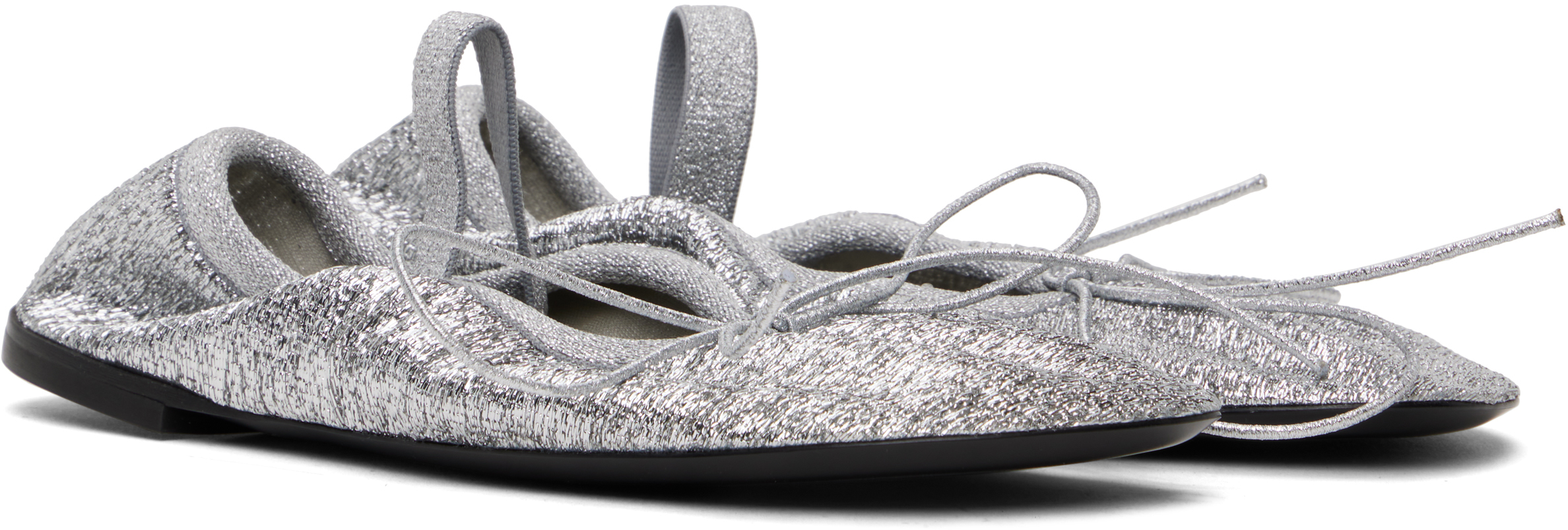 Proenza Schouler Glove Mary Jane Ballerina Flats In Silver