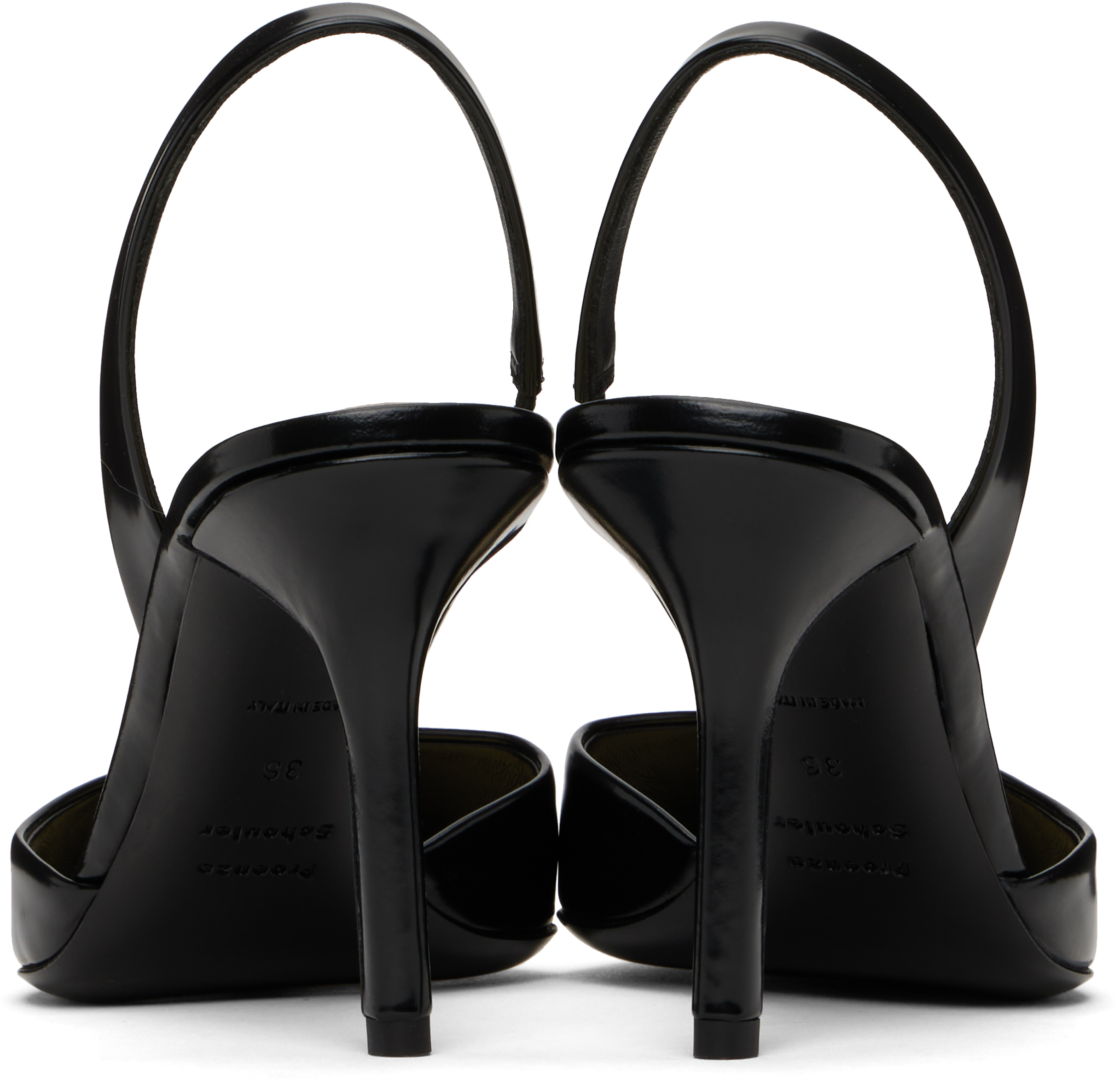 Proenza Schouler Slash Slingback Pumps In Black