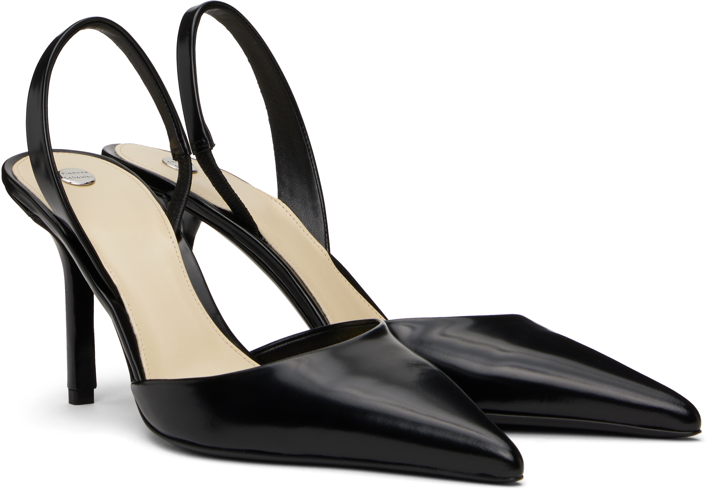 Proenza Schouler Slash Slingback Pumps In Black